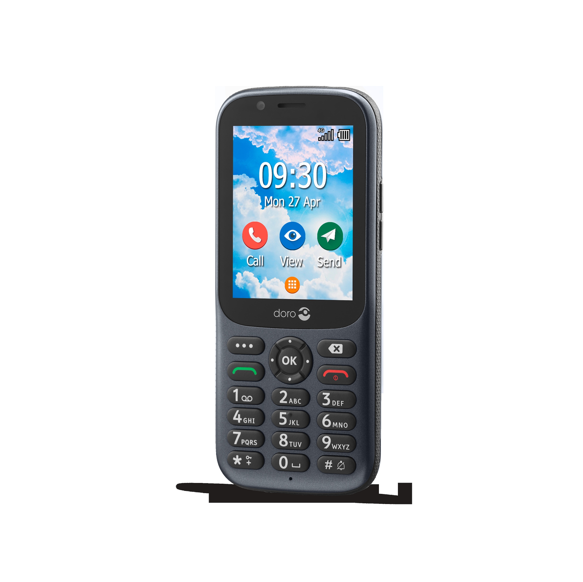 Doro Smartphone »730X«, dunkelgrau, 7,11 cm/2,8 Zoll, 1,3 GB Speicherplatz, 3 MP Kamera