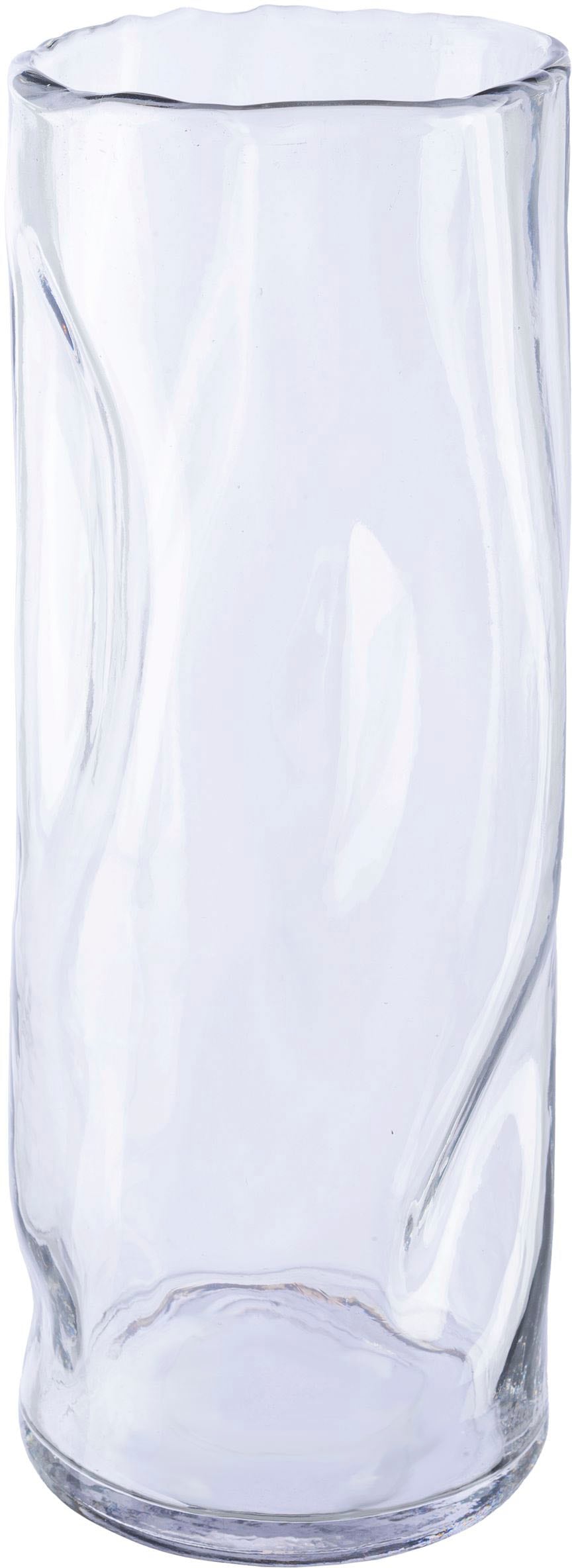 Leonique Tischvase "Blumenvase Caline", (1 St.), Vase aus Glas, im Crunch-Design, Höhe ca. 30 cm