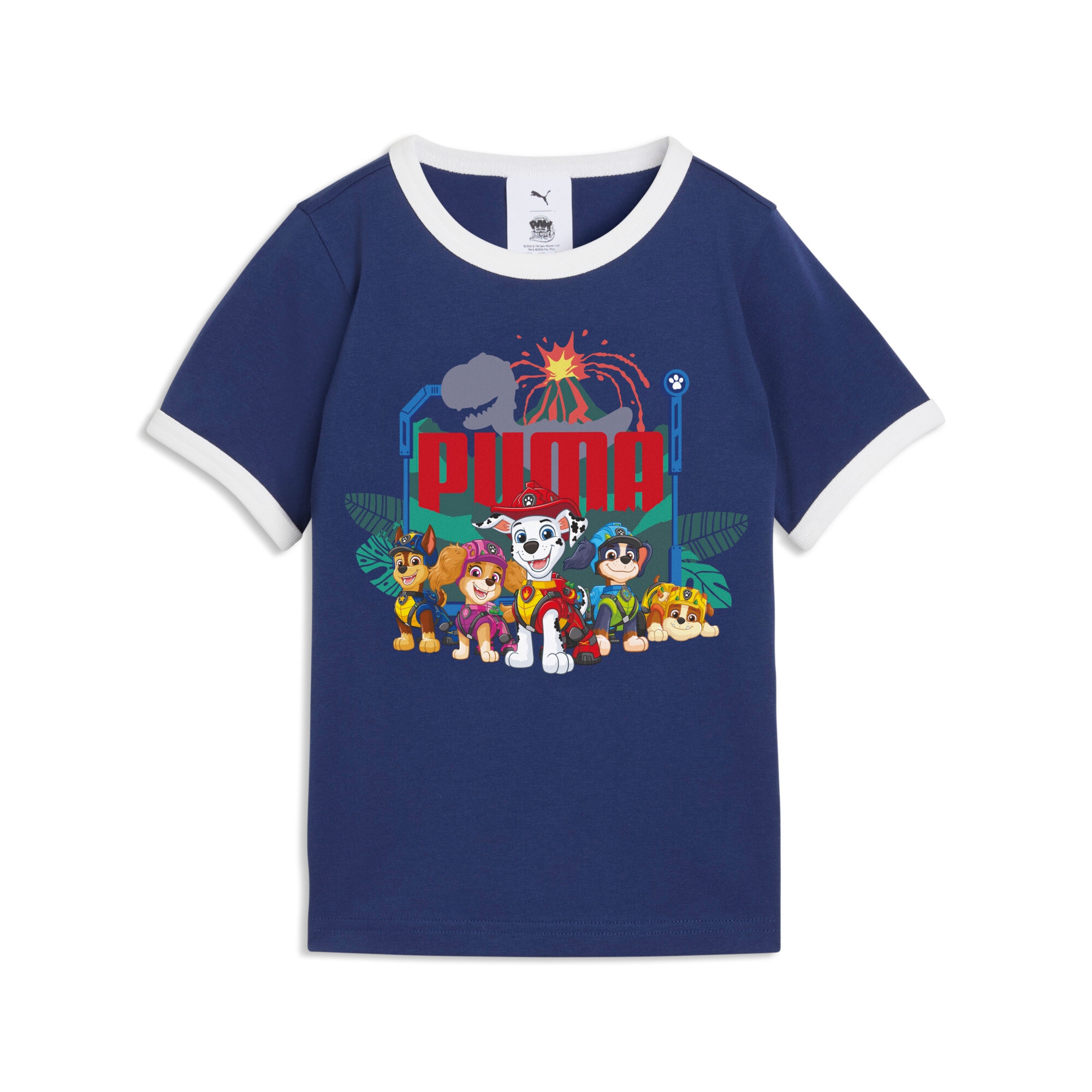 PUMA T-Shirt »X PAW PATROL RINGER TEE« Regular Fit, Kurzarm, für Kinder, mit Rundhalsausschnitt