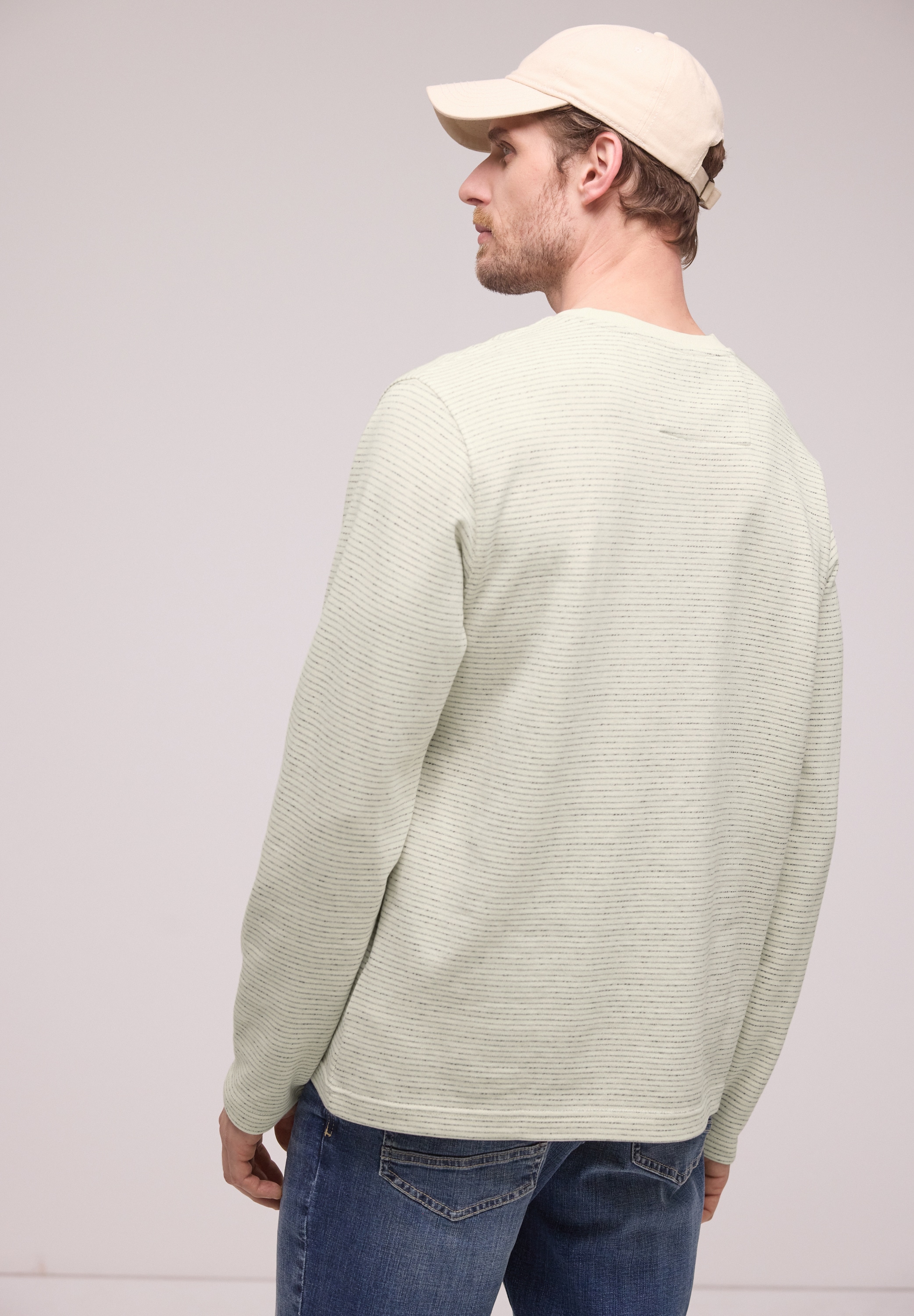 STREET ONE MEN Sweatshirt , aus reiner Baumwolle
