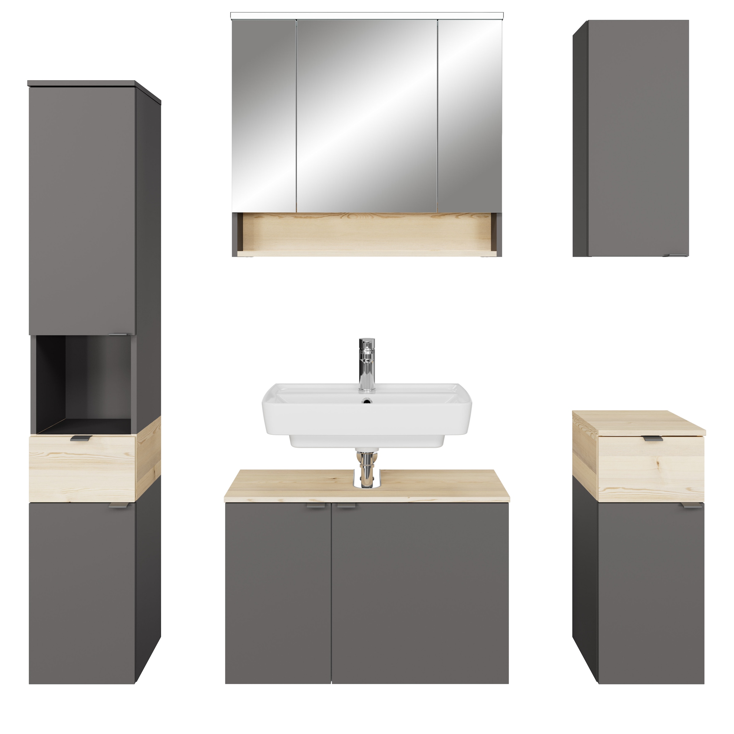 Saphir Badmöbel-Set »Quickset 394«, (Komplett-Set, 5 St.)