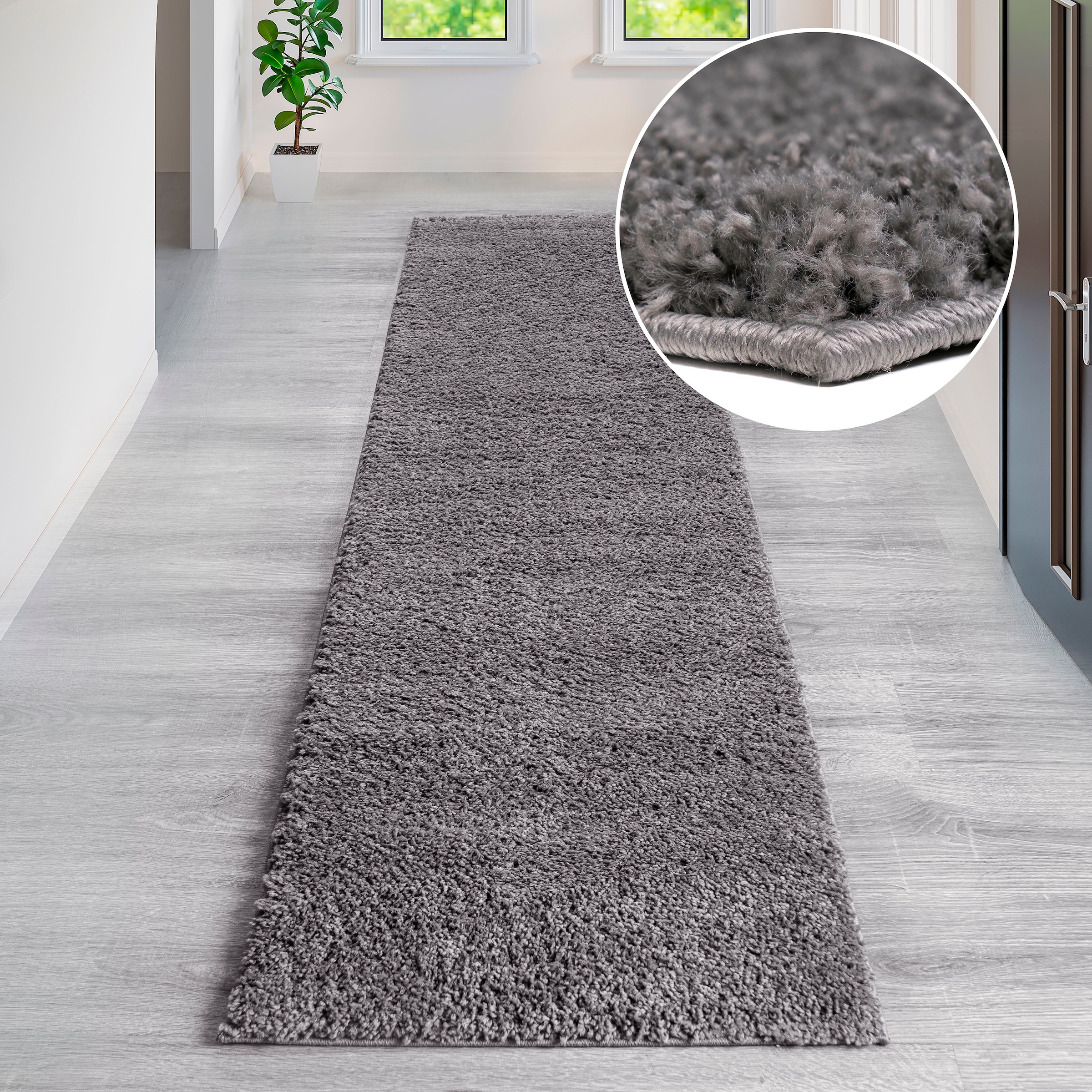 OTTO home Hochflor-Teppich "Viva Shaggy, in Standard- und Premium-Qualität, 30 mm oder 45 mm Höhe" rechteckig 30 mm Höhe Uni Farben, einfarbig, weich, kuschelig, Läufer, Kundenliebling