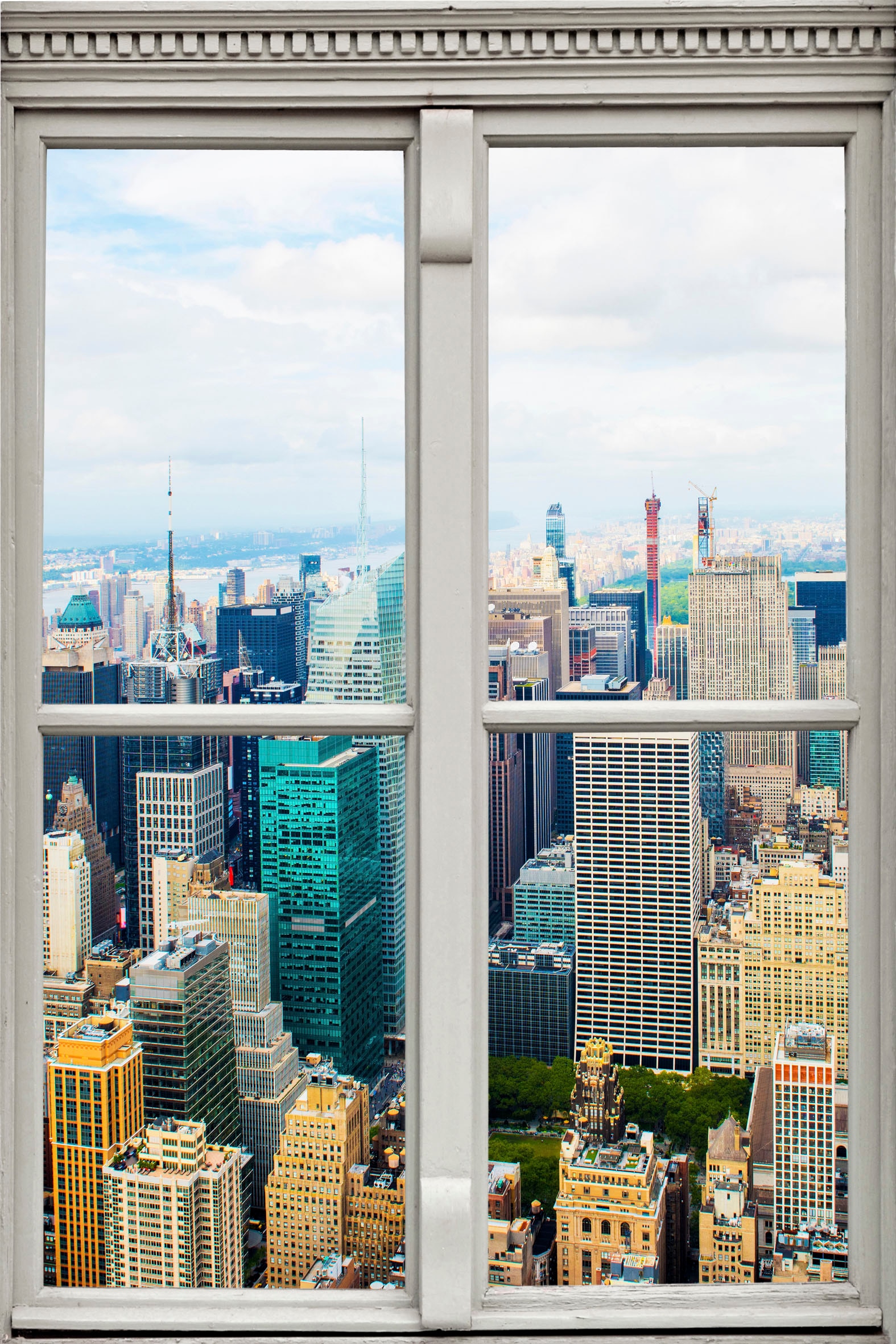 queence Wandsticker "New York", Wandsticker, Wandbild, selbstklebend, 3D, Fenster