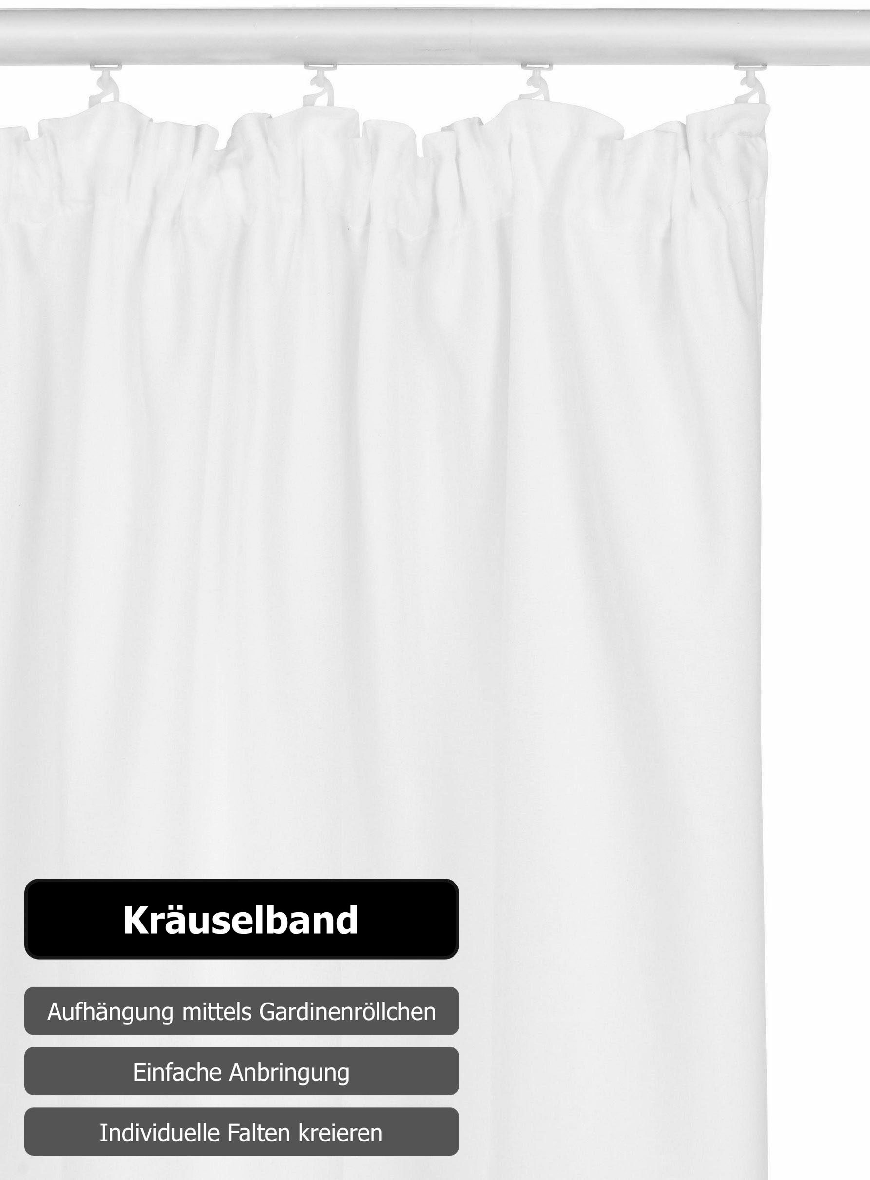 Thumbnail - my home Vorhang "Raja, Gardinen mit Kräuselband, Vorhänge Wohnzimmer, modern, Vorhang", (2 St.), 2er-Set, Bestseller, ei...