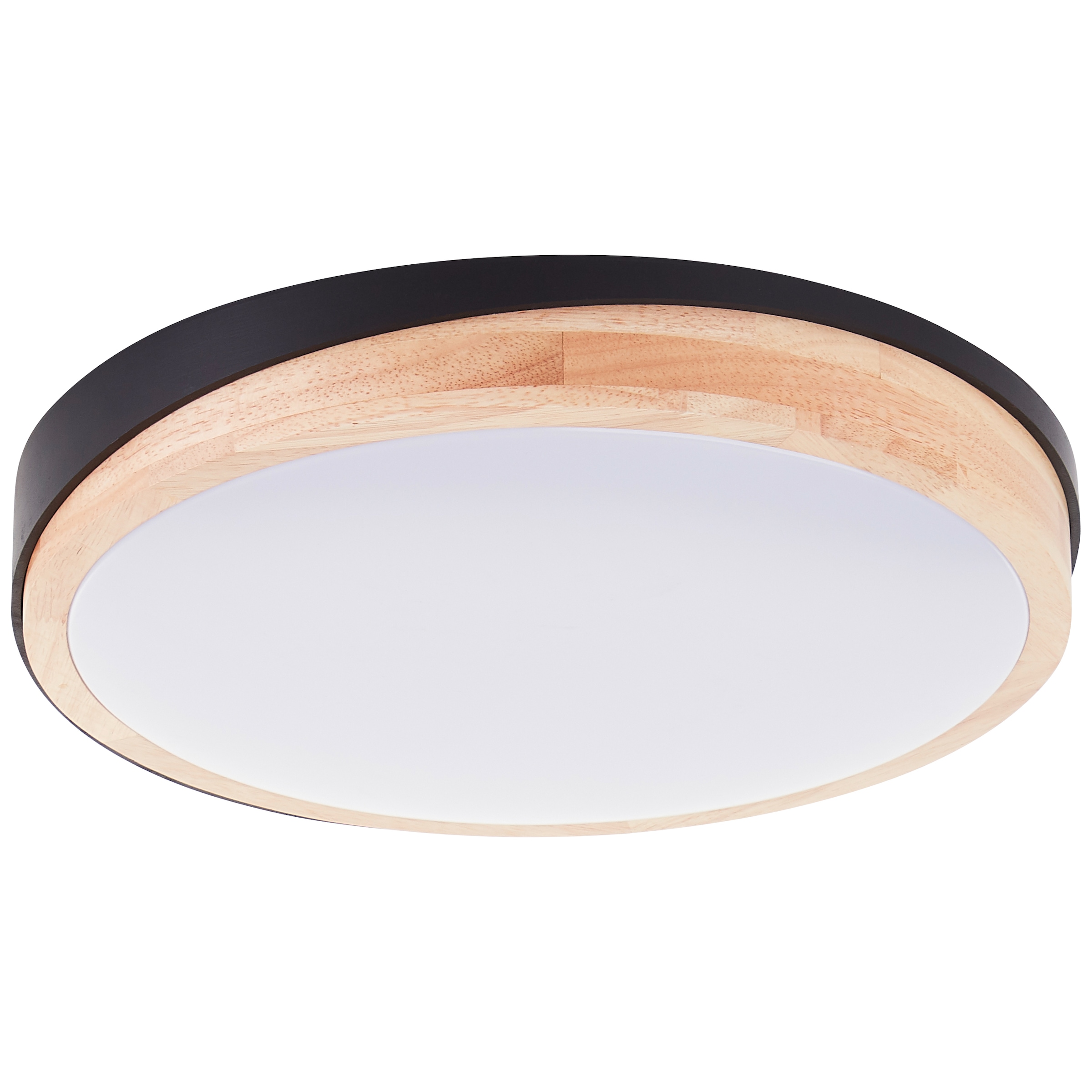 Brilliant LED Deckenleuchte »Baarlo«, Ø 35 cm, 2400 lm, 3000 K, 3-Stufen dimmbar, Holz/Metall