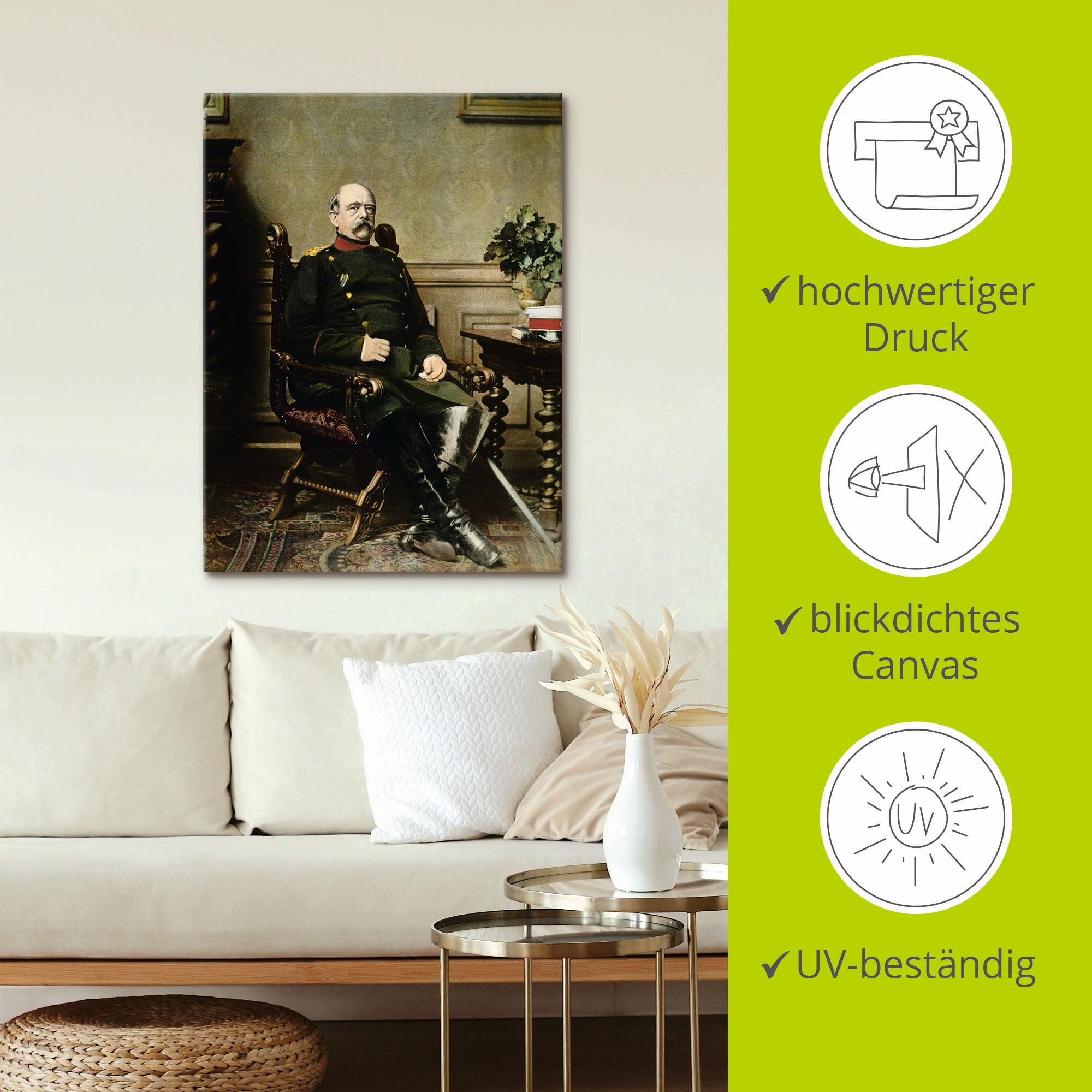 Artland Wandbild »Otto von Bismarck« Menschen 1 Stk. tlg. als Leinwandbild, Poster in verschied. Größen