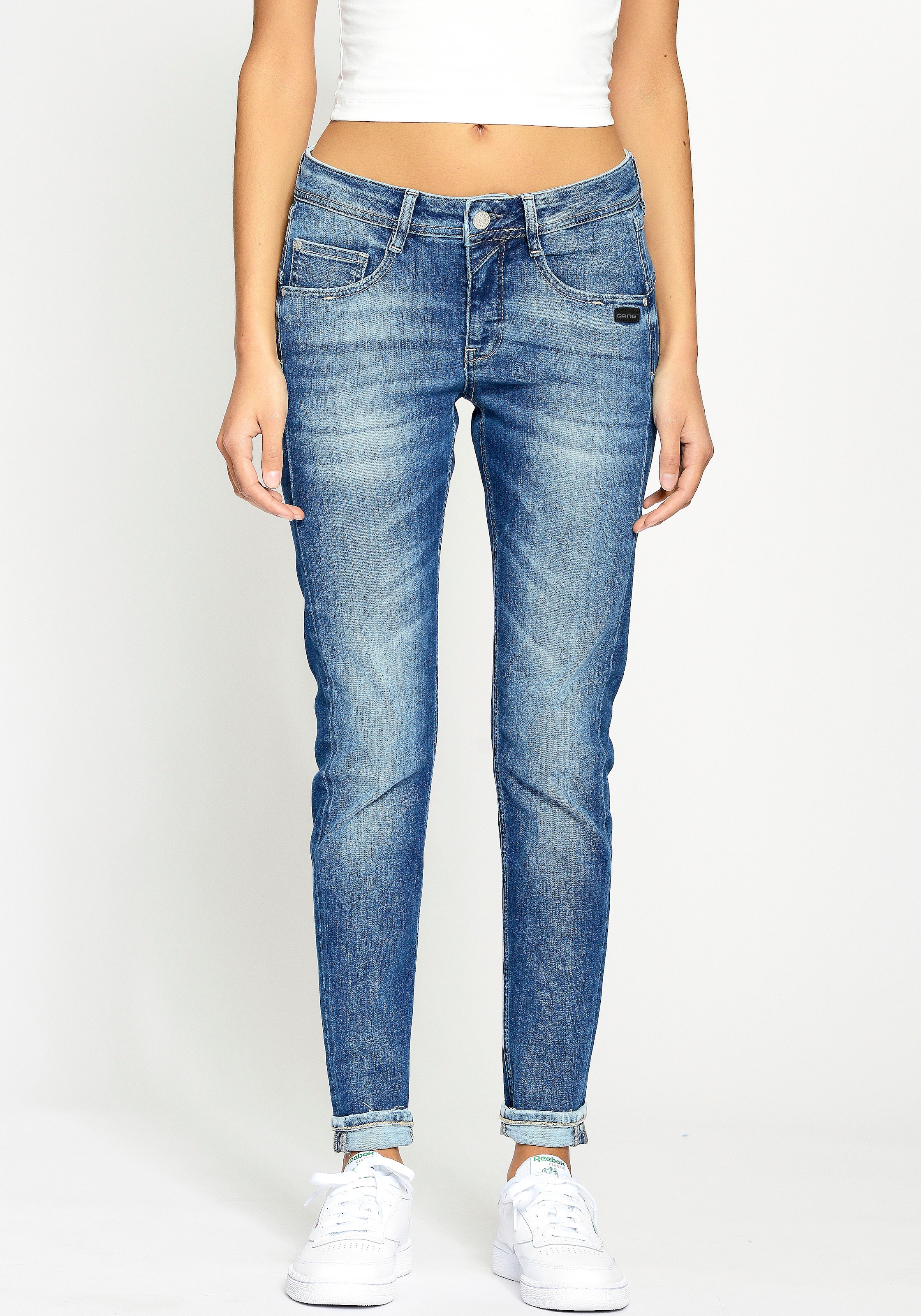 GANG Relax-fit-Jeans "AMELIE", mit Used-Effekten