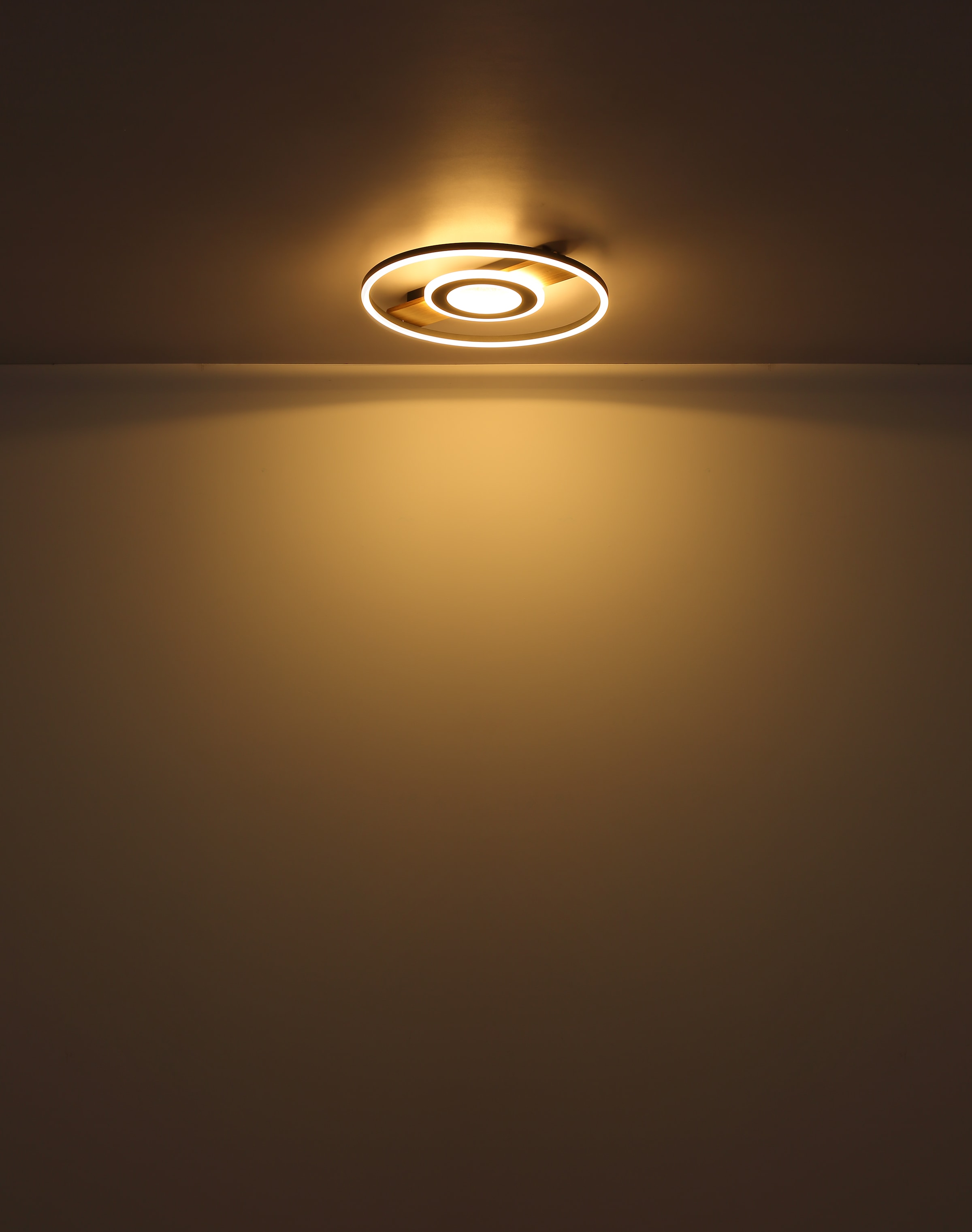 GLOBO LIGHTING LED Deckenleuchte »PIKARA«, Leuchtmittel LED-Modul | LED fest integriert, Deckenlampe/holzoptik/Acrylkristalle klar/modern