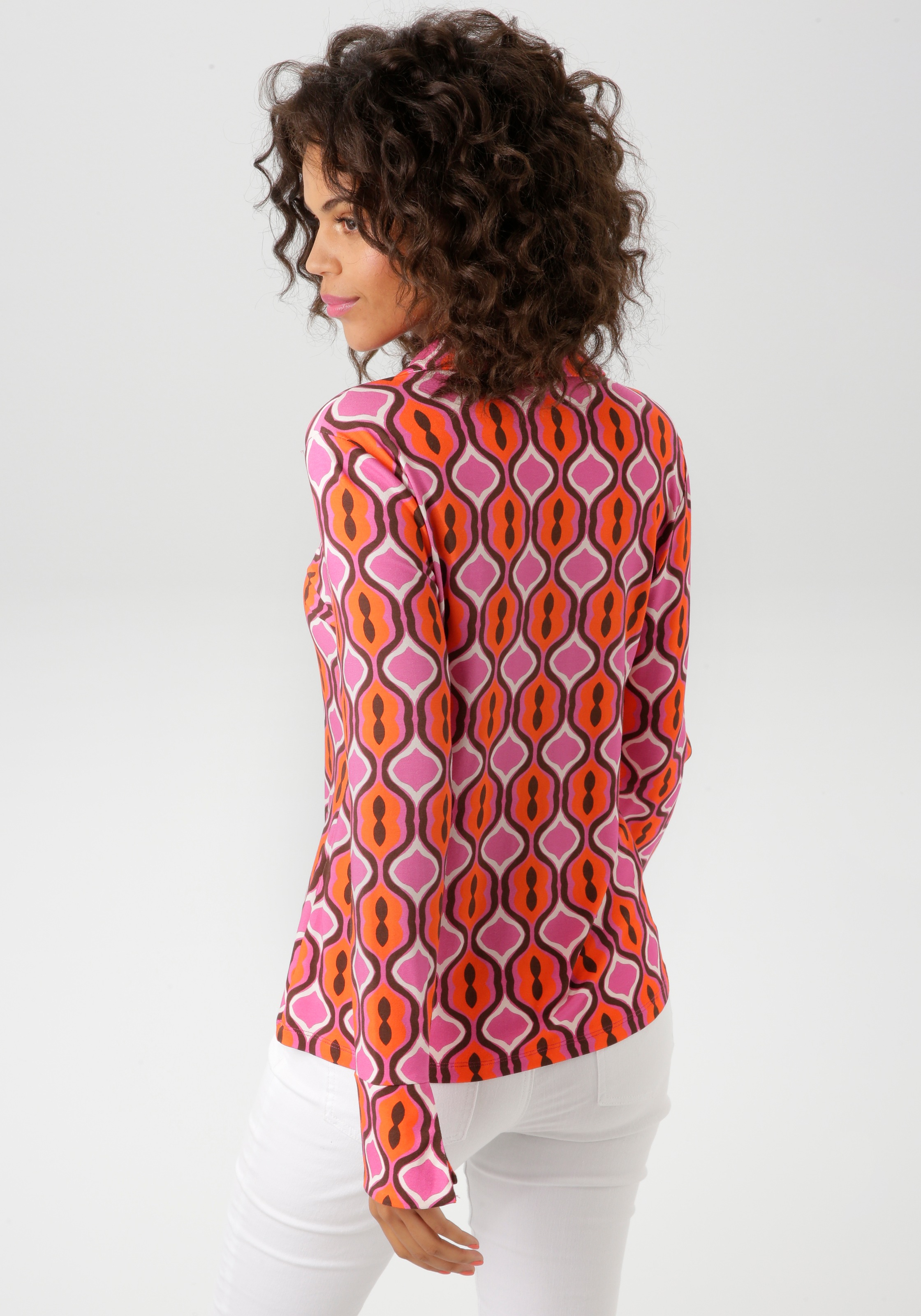 Aniston CASUAL Hemdbluse, mit extravagantem, farbenfrohen Retro-Muster günstig online kaufen