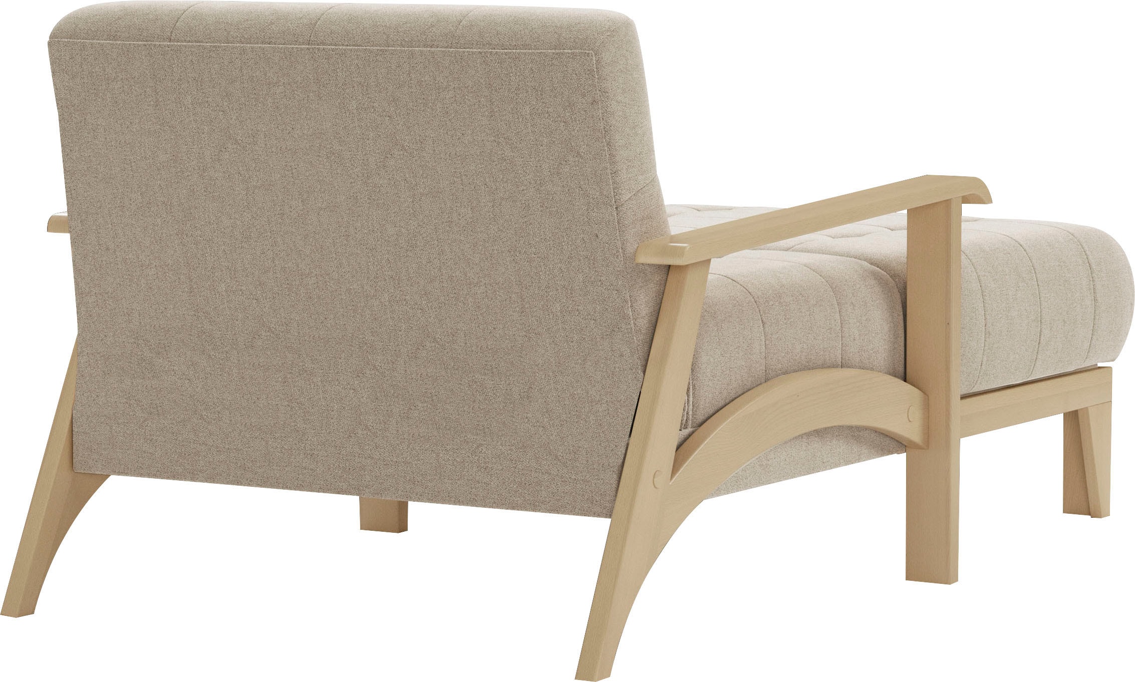 sit&more Recamiere »Billund«, Armlehnen aus Buchenholz in natur, verschiedene Bezüge und Farben