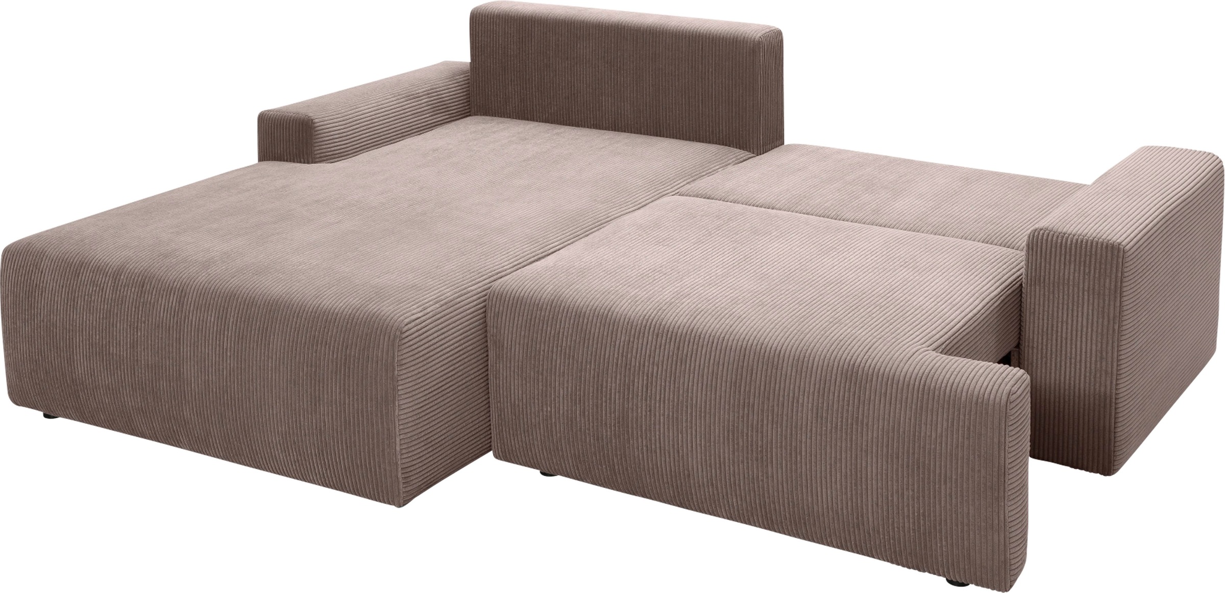 exxpo - sofa fashion Ecksofa »Orinoko, L-Form«, inkl. Bettfunktion und Bettkasten, in Cord