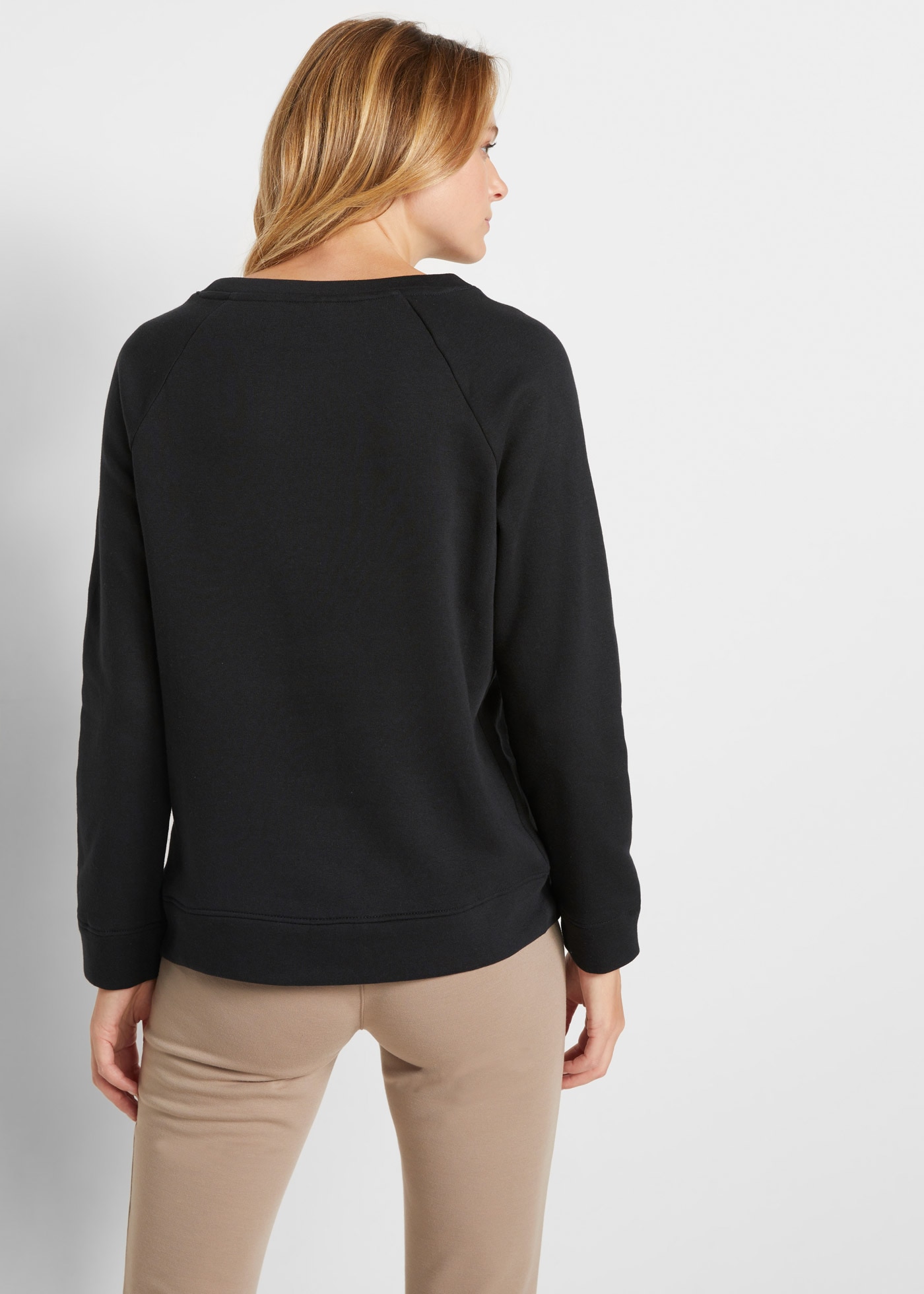 bonprix Sweatshirt »Sweatshirt«, klassischer Rundhalsausschnitt, bequeme Passform, ohne Verschluss
