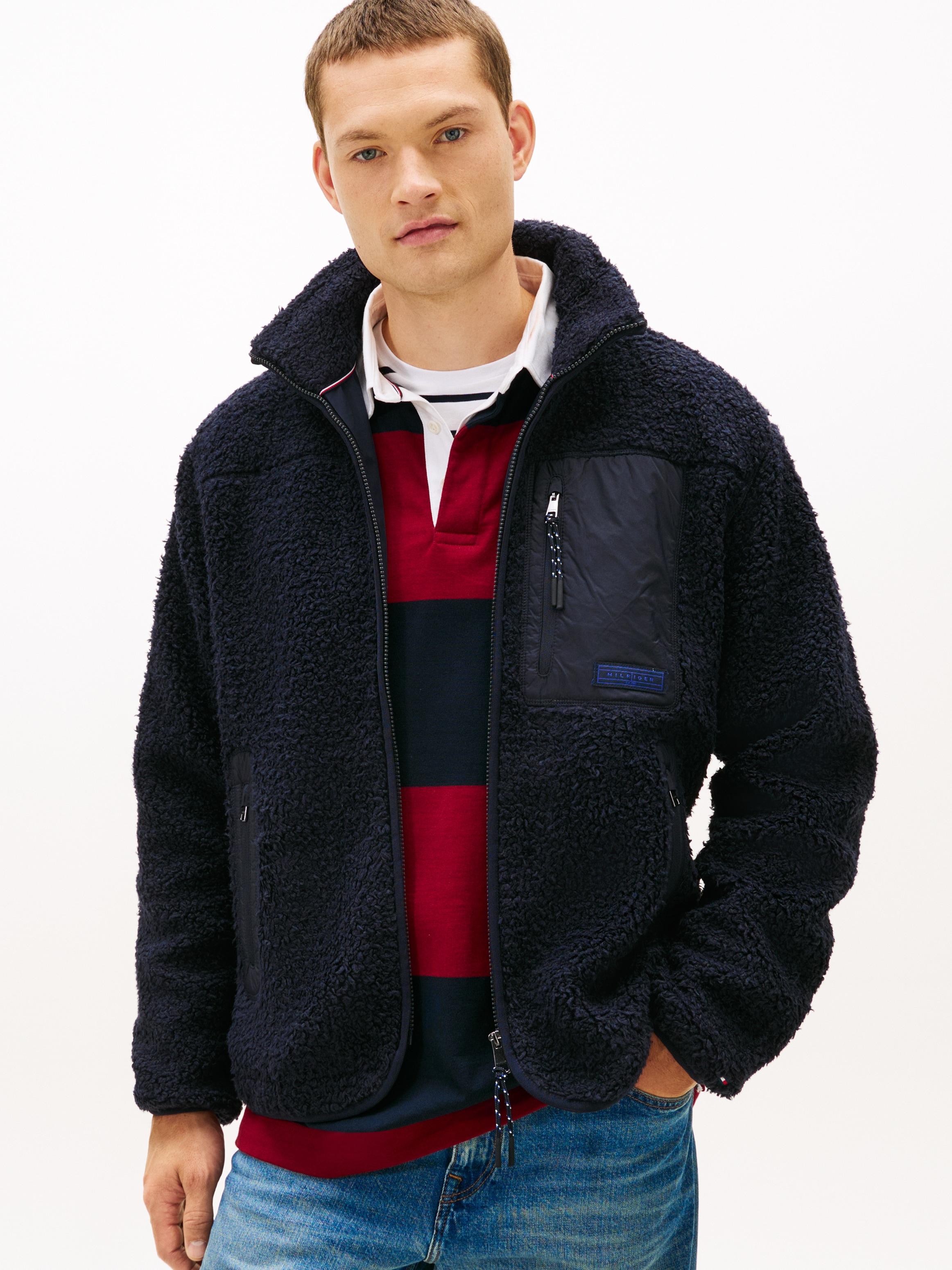 Tommy Hilfiger Sweatjacke "TEDDY FLEECE ZIP THROUGH", Übergangsjacke Herbst günstig online kaufen