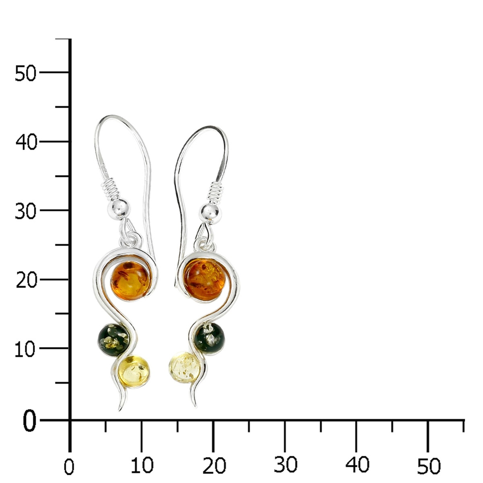 OSTSEE-SCHMUCK Paar Ohrhänger »Ostsee-Schmuck Ohrhänger Valentine Ohrhänger Valentine«, (2 tlg.)
