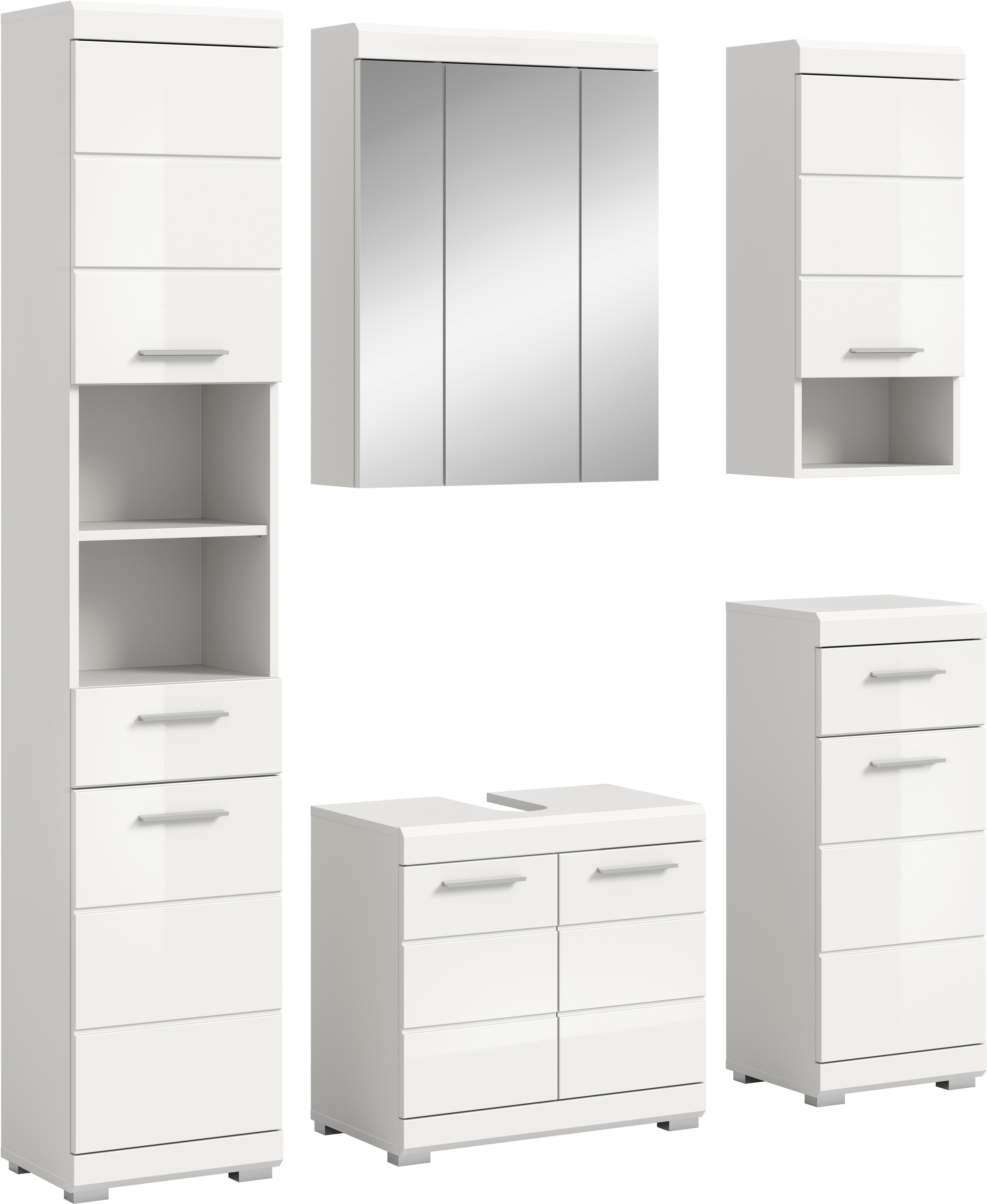 welltime Badmöbel-Set "SIENA, 5 teilig, bestehend aus:" Set, TOPSELLER, 5 Stk. tlg.