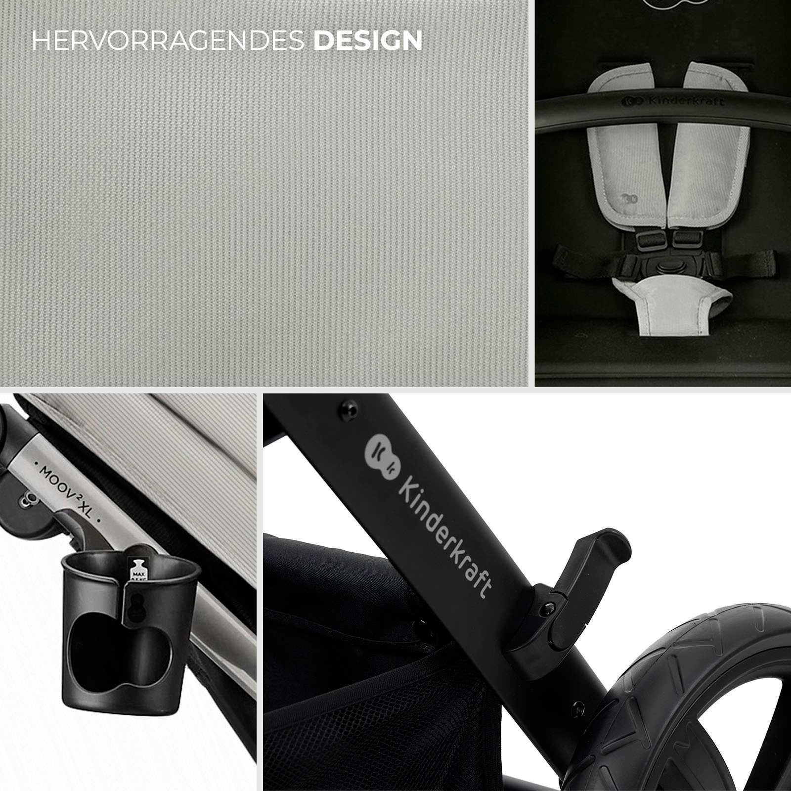 Kinderkraft Kombi-Kinderwagen »MOOV 2 XL«, 27 kg, mit Luftreifen