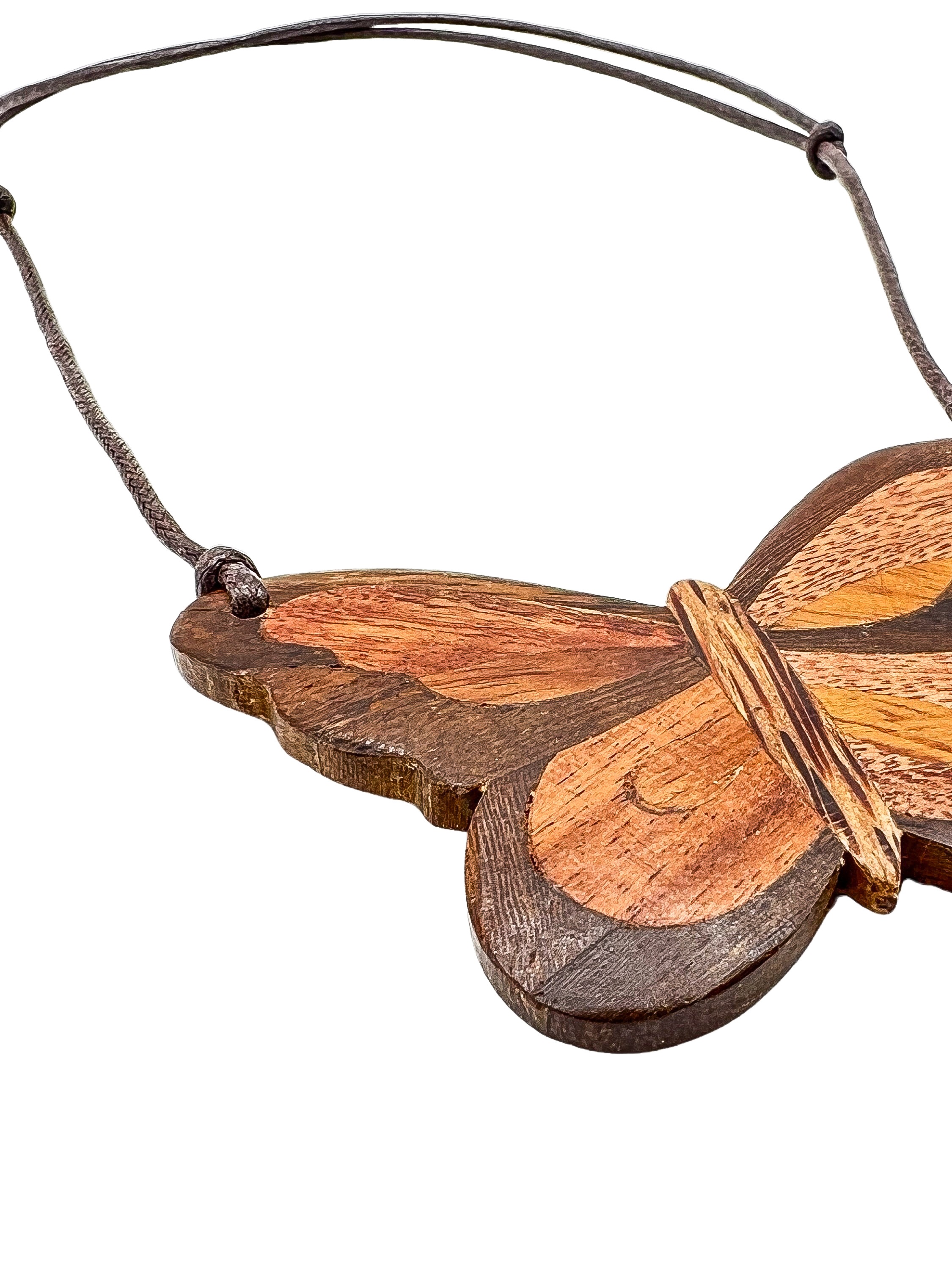 COLLEZIONE ALESSANDRO Kette mit Anhänger »Farfalla«, mit großem Schmetterlingsanhänger aus Holz