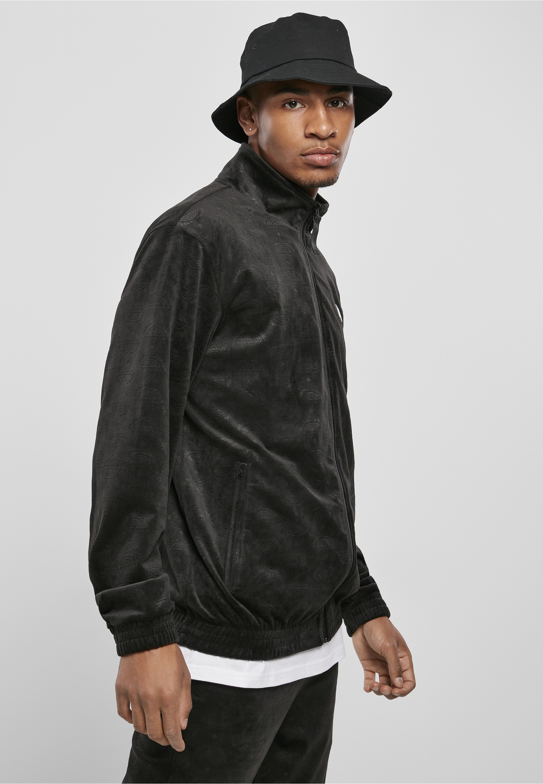 Southpole Langmantel »Southpole Herren Southpole AOP Velour Jacket«