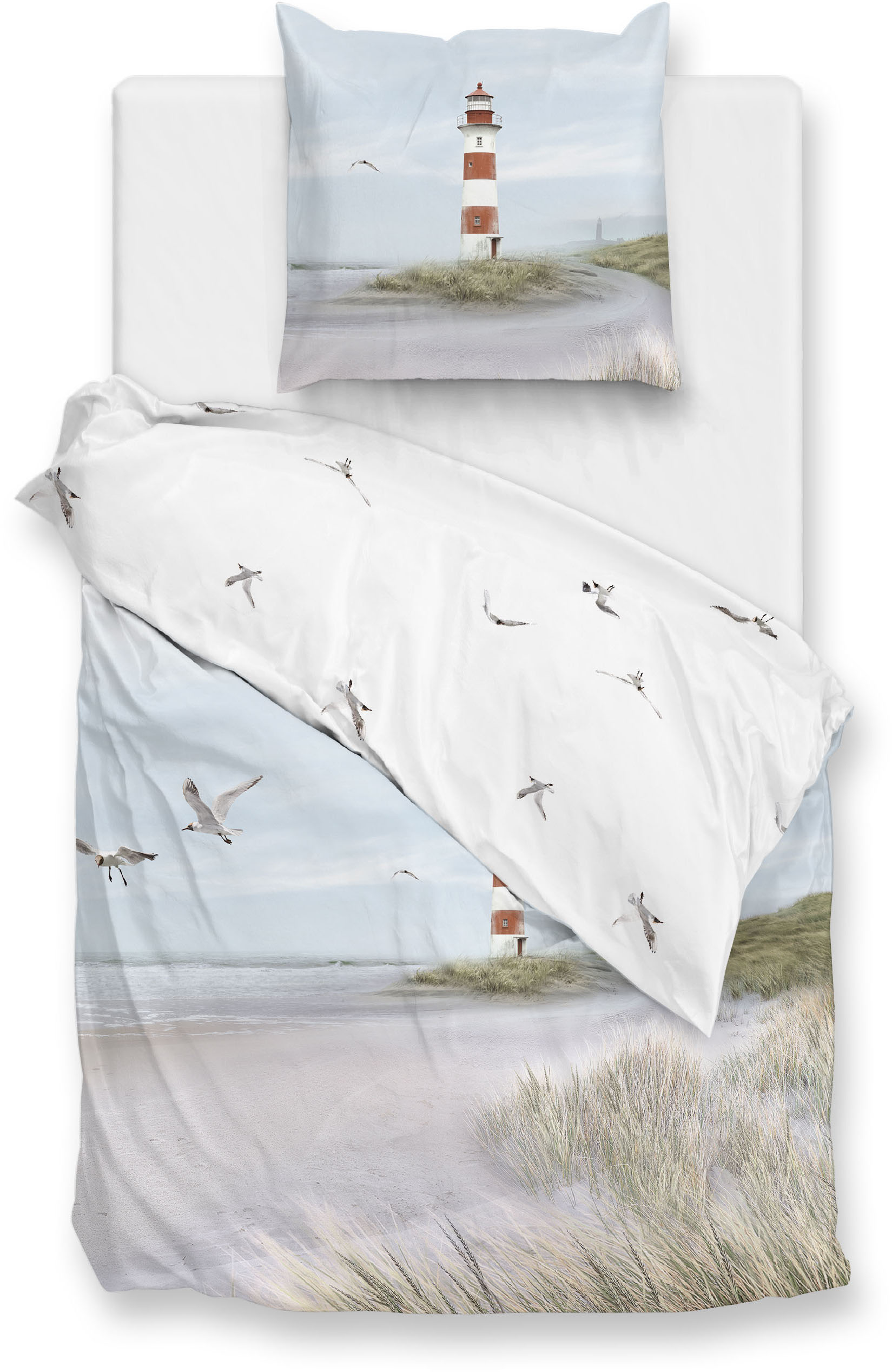 ZO HOME Bettwäsche "Lighthouse" 2 Stk. Bettwäsche aus 100% Baumwolle, hochwertiges Renforcé