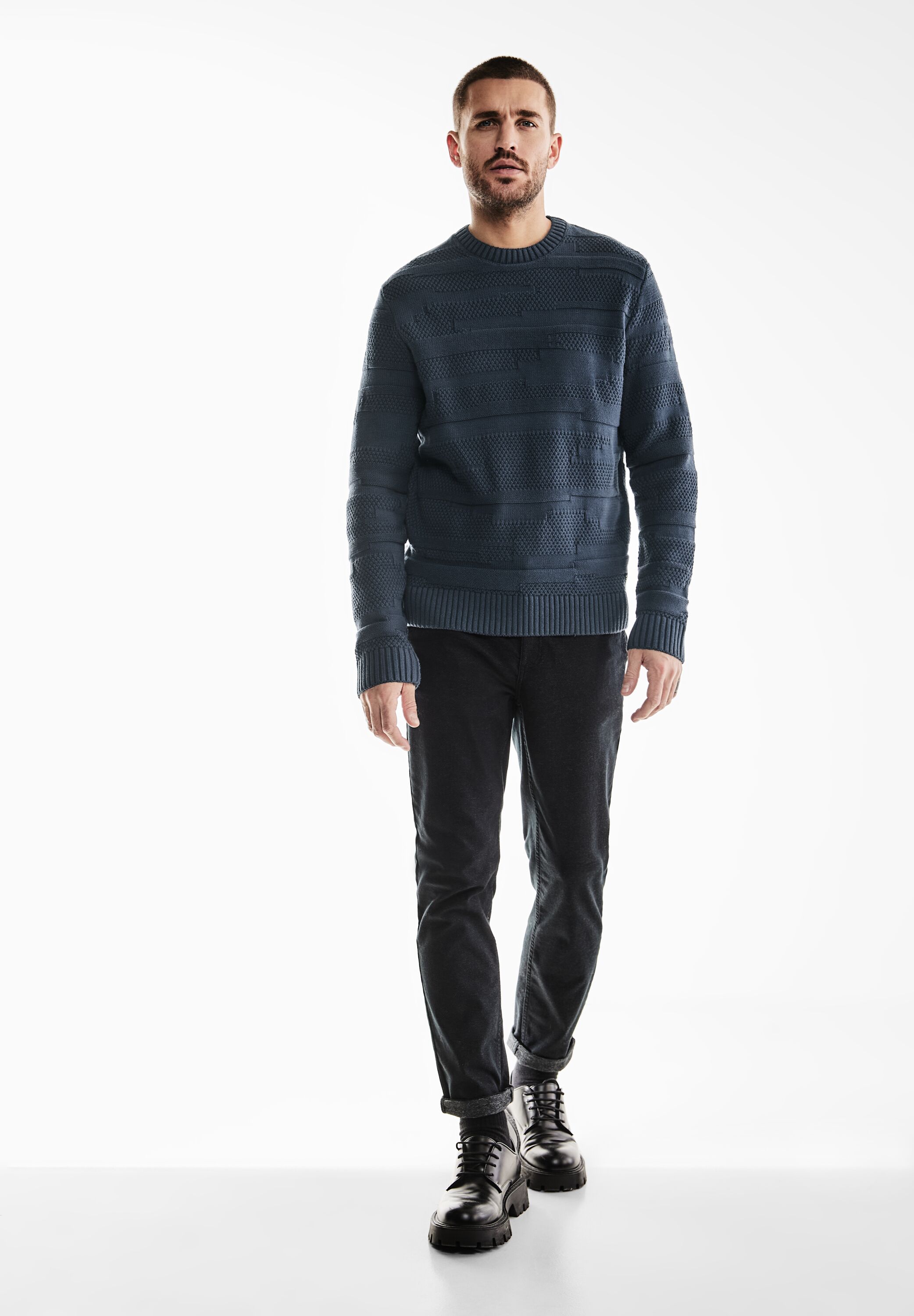 Thumbnail - STREET ONE MEN Strickpullover, mit Struktur