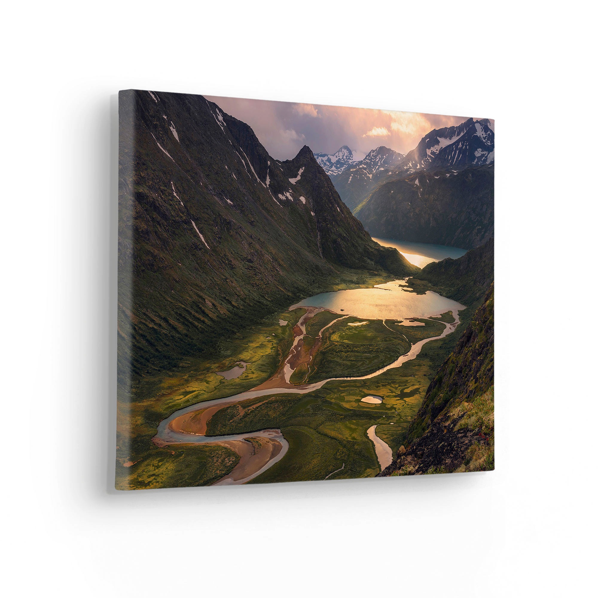 Komar Leinwandbild "Northern Light - Größe 40 x 30 cm" Baum  Berge  Blumen günstig online kaufen