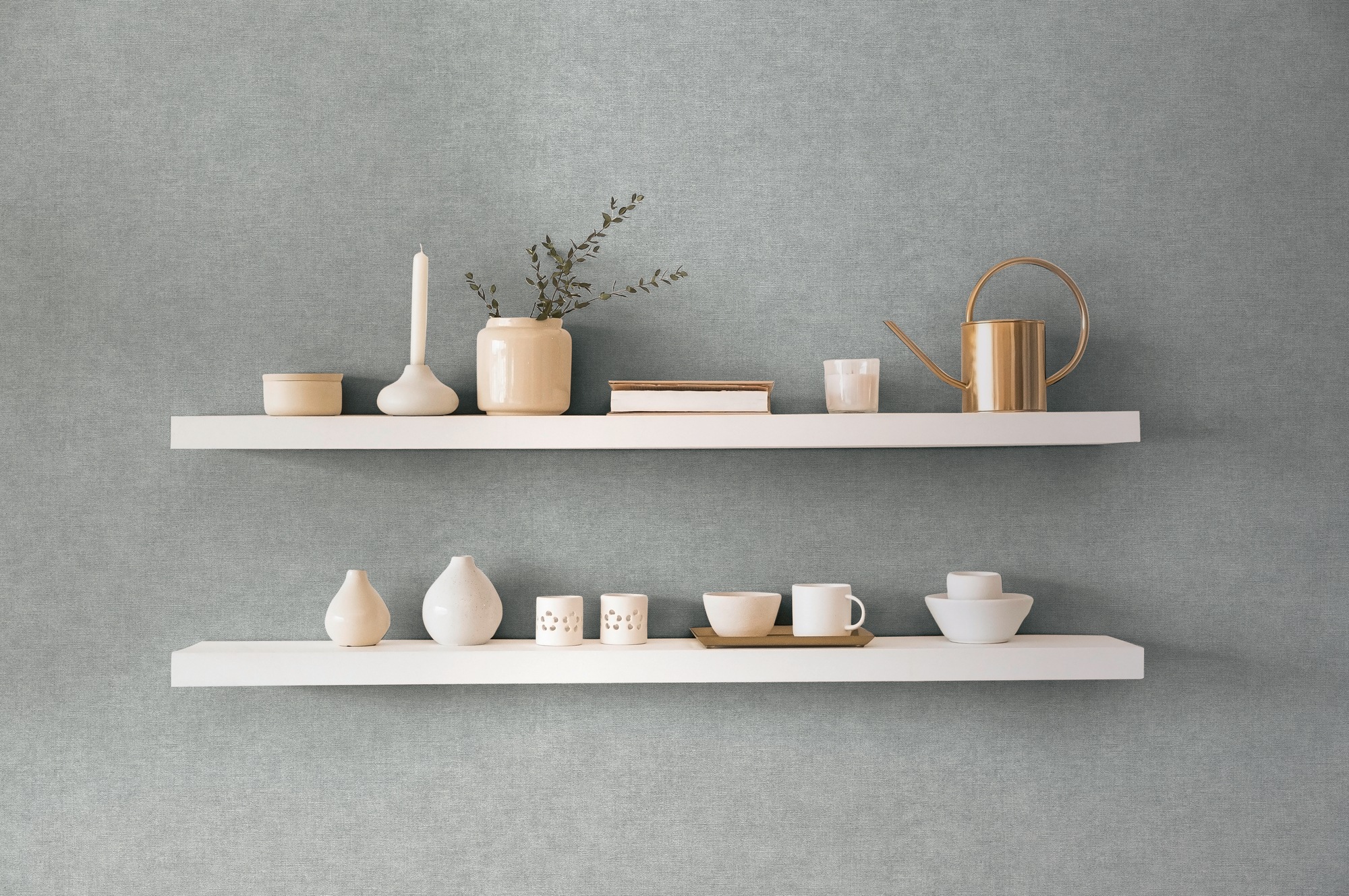 living walls Vliestapete »Smart Surfaces einfarbige Tapete Unitapete Struktur-Optik Landhaus« matt strukturiert Vliestapete Textil-Optik für Schlafzimmer Küche Wohnzimmer Uni Design