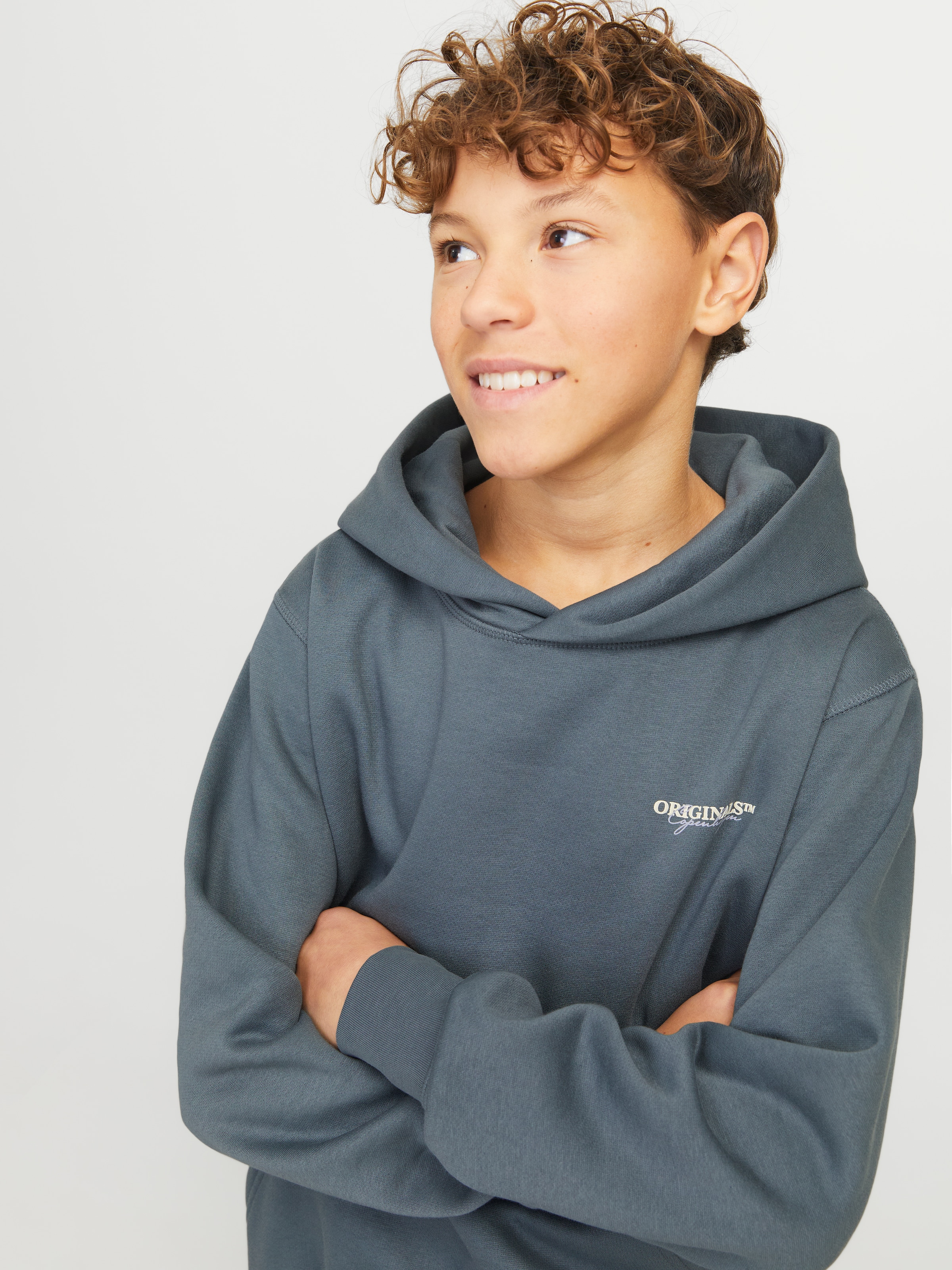 Jack & Jones Junior Kapuzensweatshirt »JORISLINGTON BACK SWEAT HOOD SN JNR«
