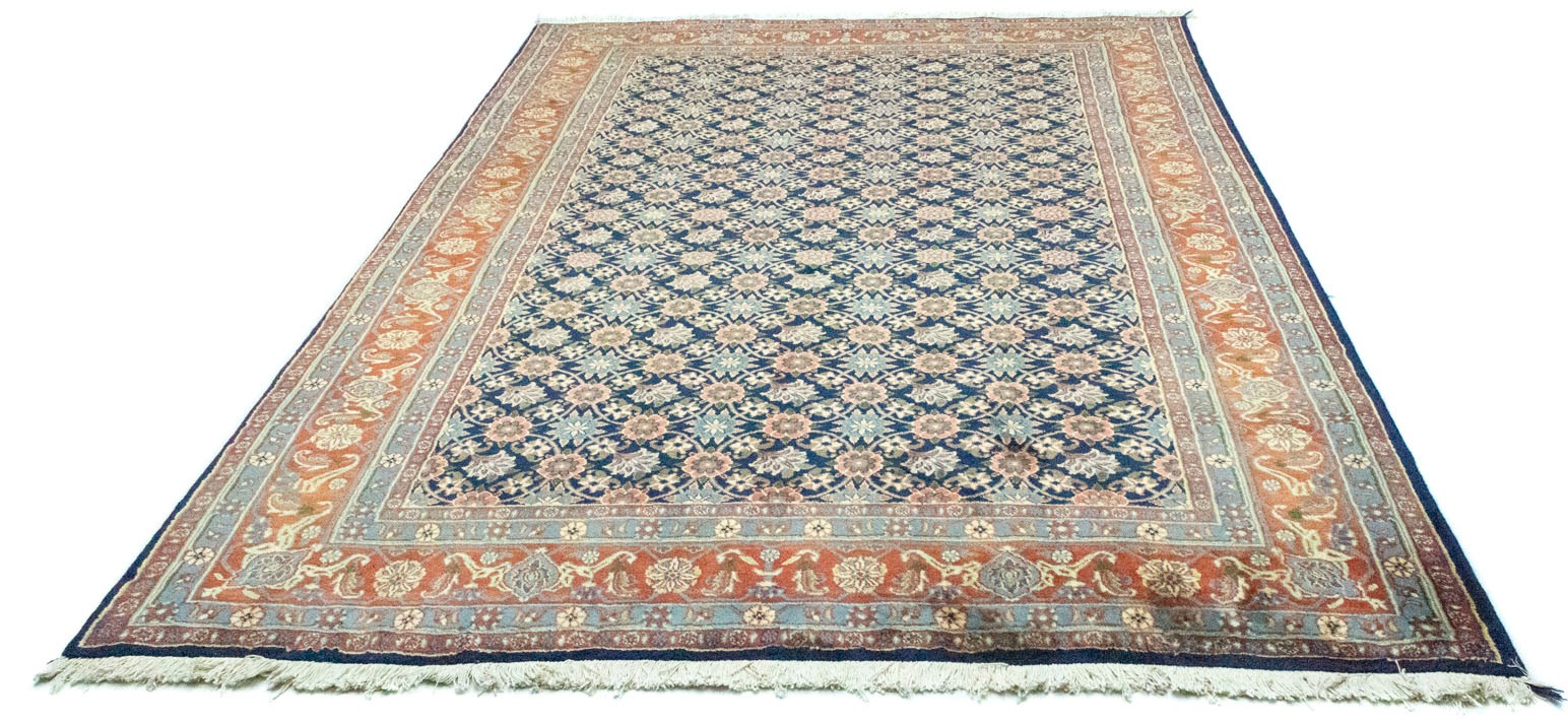 Wollteppich »Hamadan Teppich handgeknüpft blau«, rechteckig