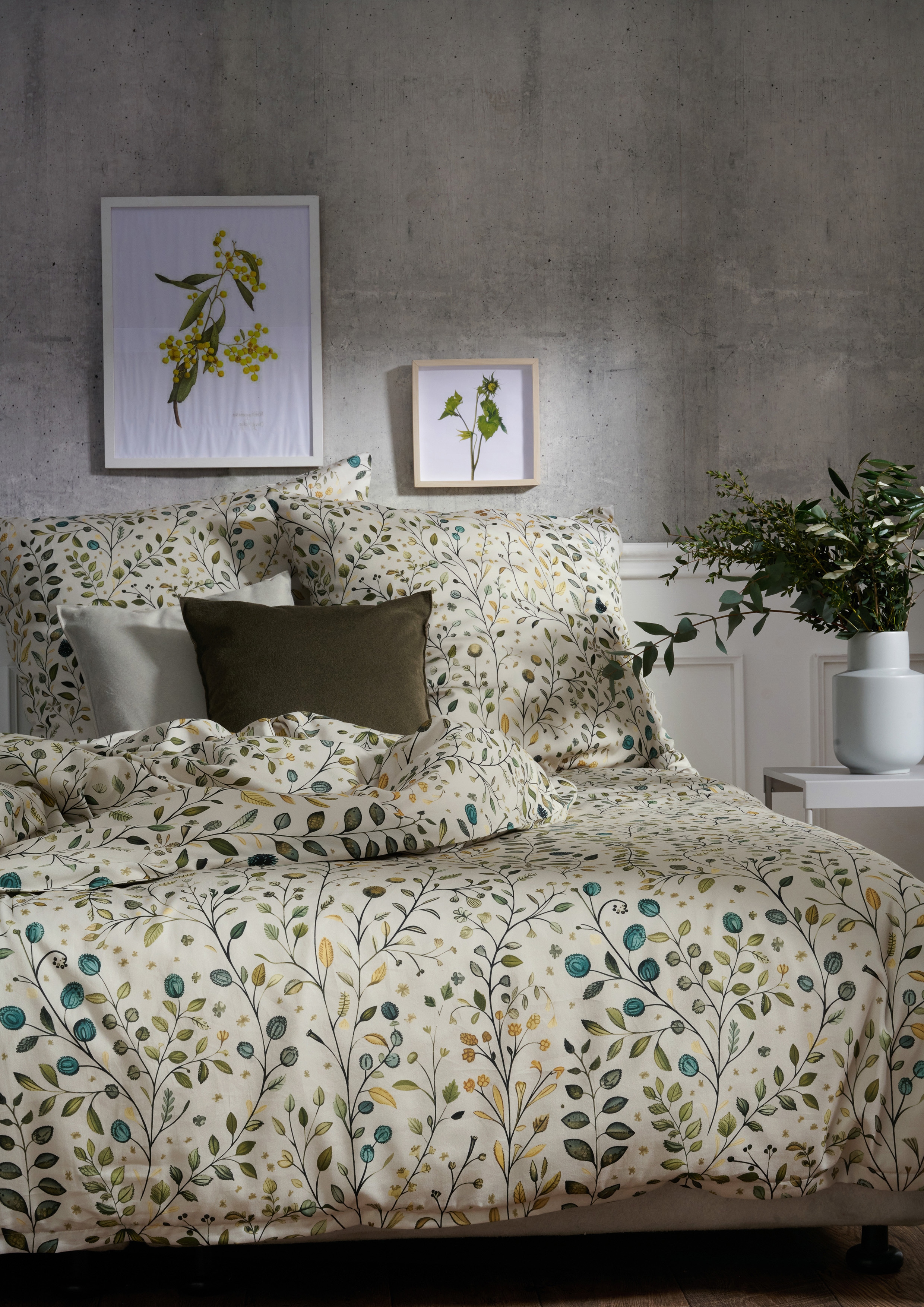 APELT Bettwäsche "Cecile" 2 Bettwäsche-Set mit Reißverschluss, Baumwoll-Satin, Digitaldruck