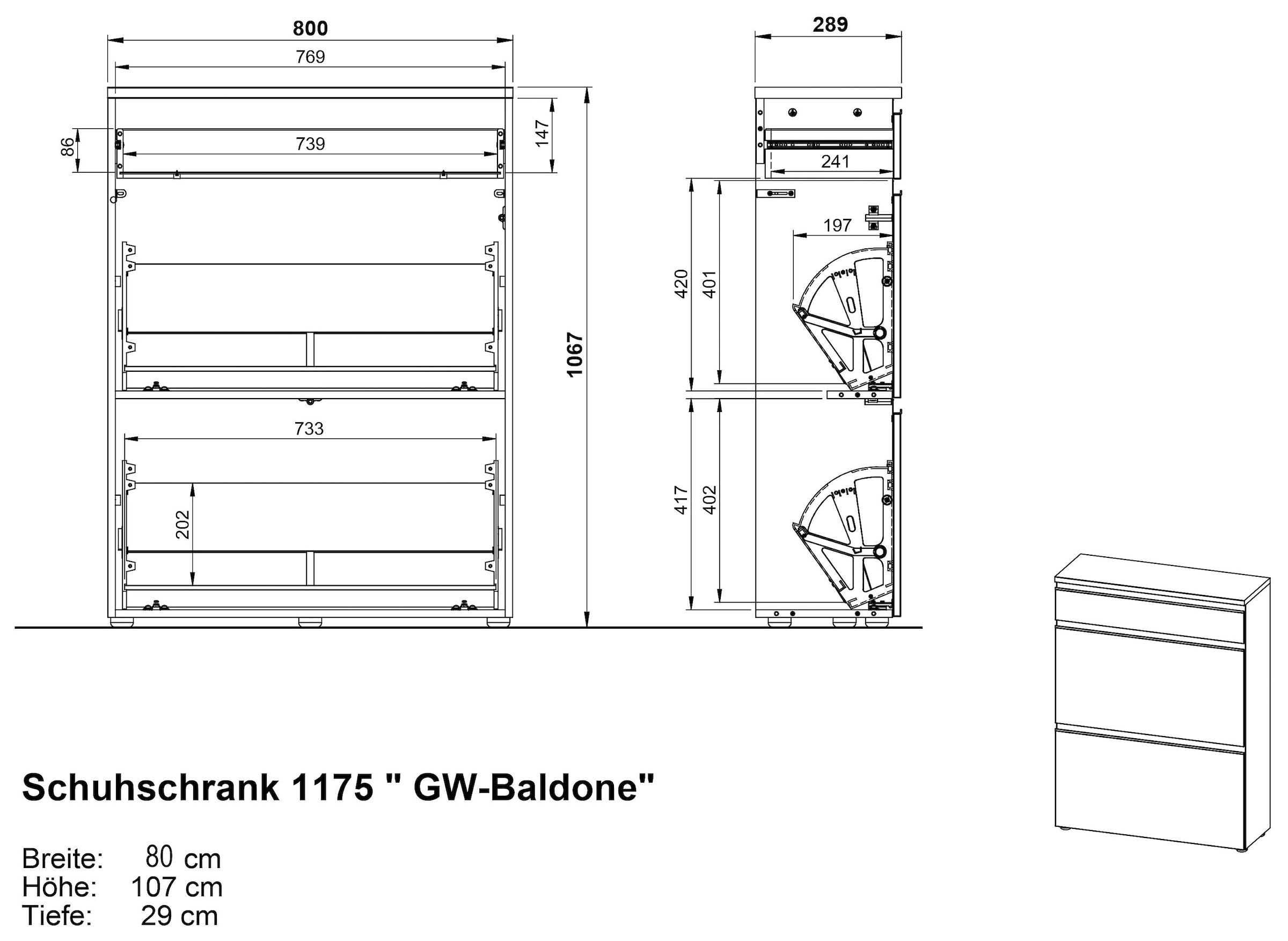GERMANIA Schuhschrank »GW-Baldone« 1 Stk. tlg.
