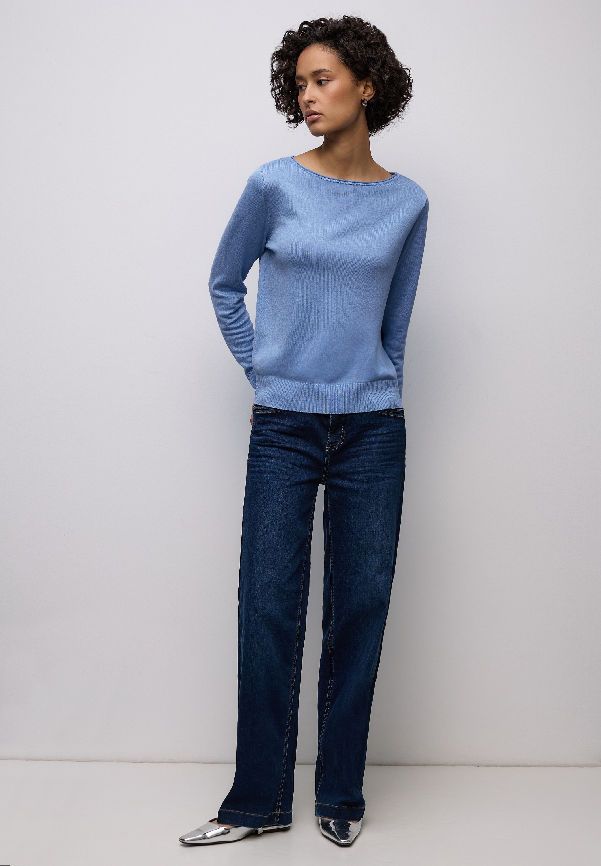 STREET ONE Longpullover mit Strick-Detail