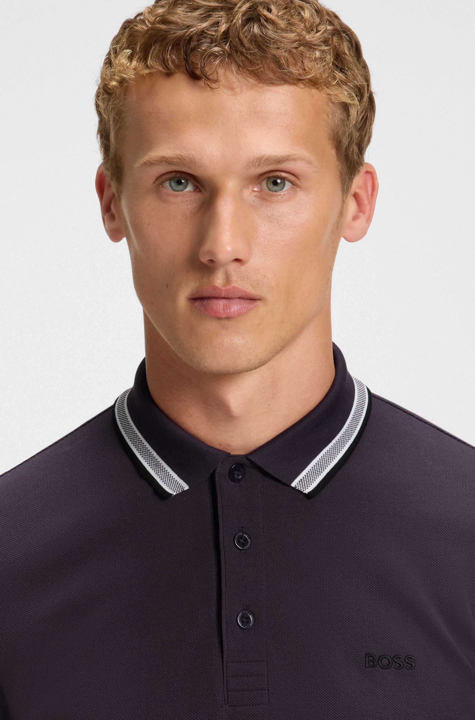 BOSS GREEN Poloshirt »Paddy Regular Fit« atmungsaktive Piqué-Webstruktur, Flachstrickkragen, gerader Schnitt
