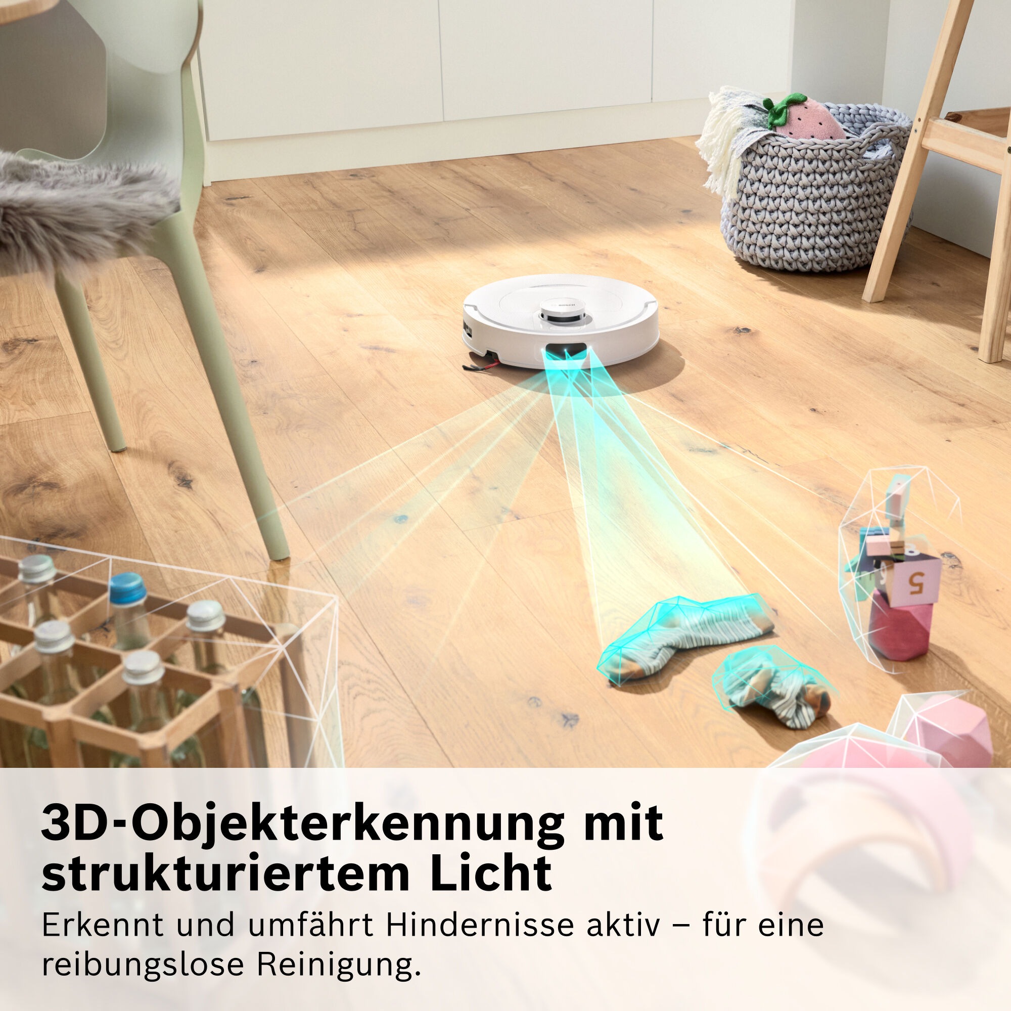 BOSCH Saugroboter »mit Wischfunktion Spotless 2 BCR2S1B/BCR2S1W, 25.000 Pa Saugkraft« Selbstreinigung, Nass-Trocken-Servicestation, rotierende Pads