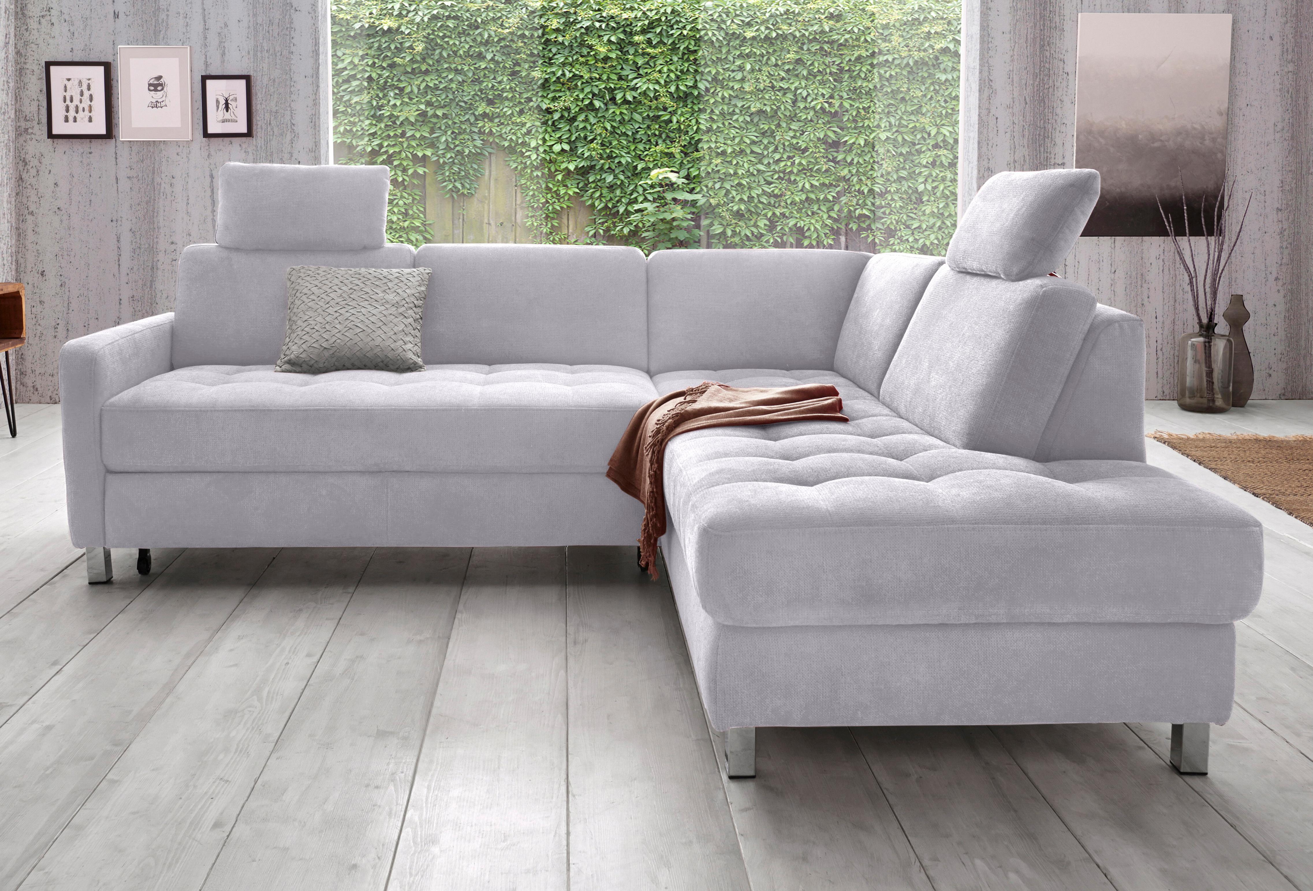 sit&more Ecksofa "Pablo L-Form" wahlweise mit Schlaffunktion