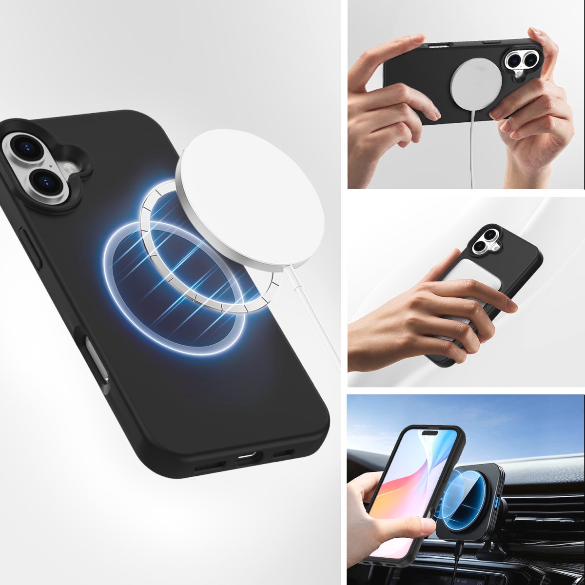 4smarts Handyhülle »Silikon Case Cupertino für Apple iPhone 16«, Backcover, Schutzhülle, Handyschutzhülle, Case, Schutzcase, stoßfest