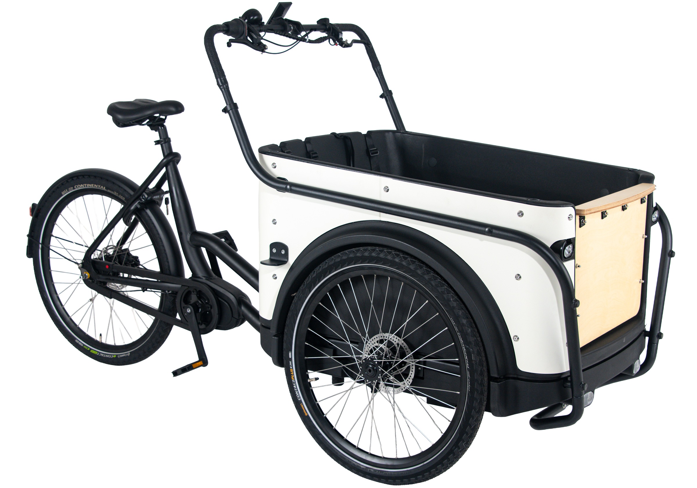 Royal Cargo Bikes »Cargo 3W Premium 17,5Ah / 630 Wh 24 / 26 Zoll weiß« 7 Gang Shimano Nexus Schaltwerk Nabenschaltung Mittelmotor 250 W