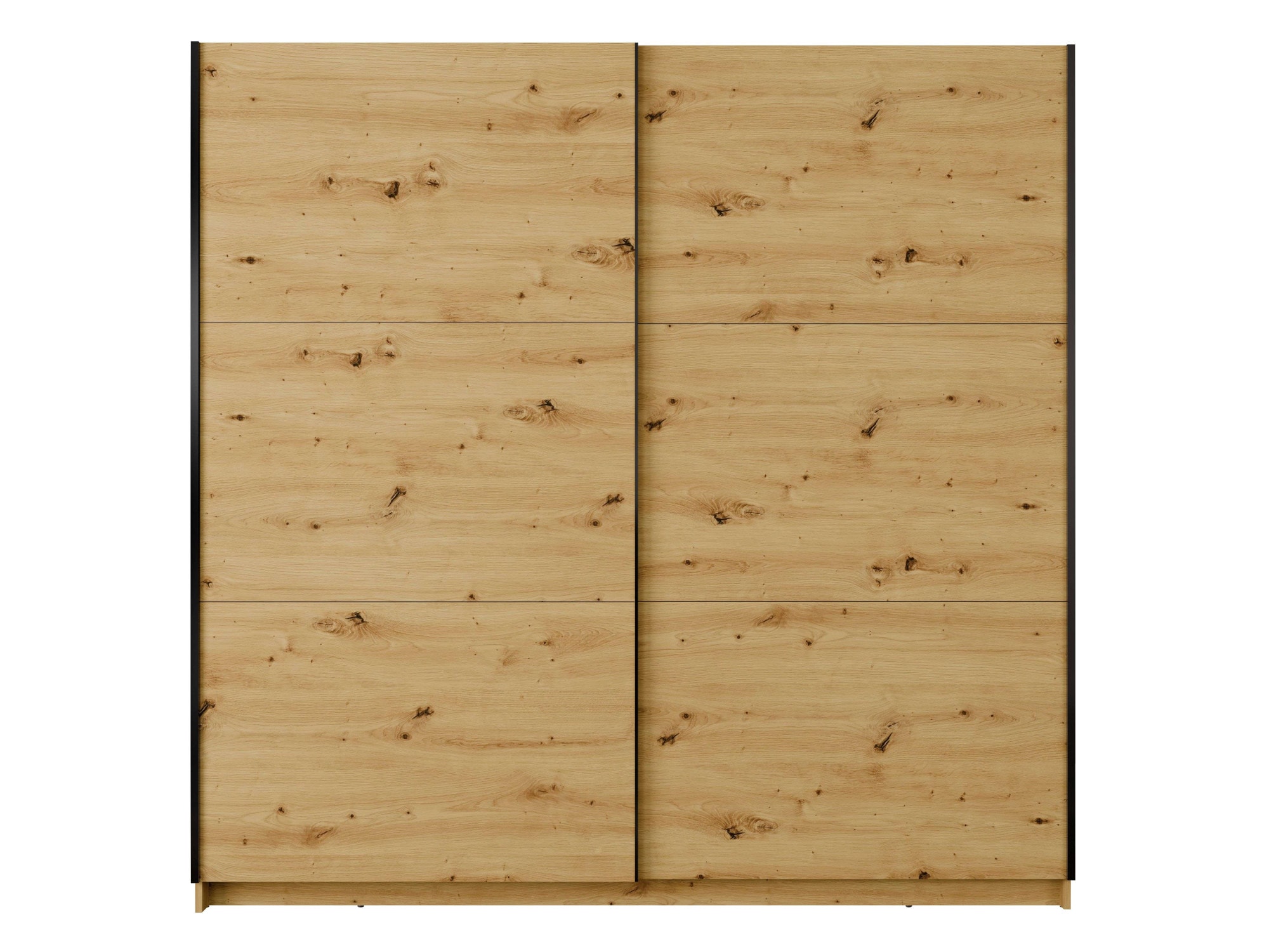 INOSIGN Kleiderschrank »Fresno Wäscheschrank mit 5 Einlegeböden und Kleiderstange«, Garderobe mit 2 Schwebetüren, B/H/T 200/207/62 cm