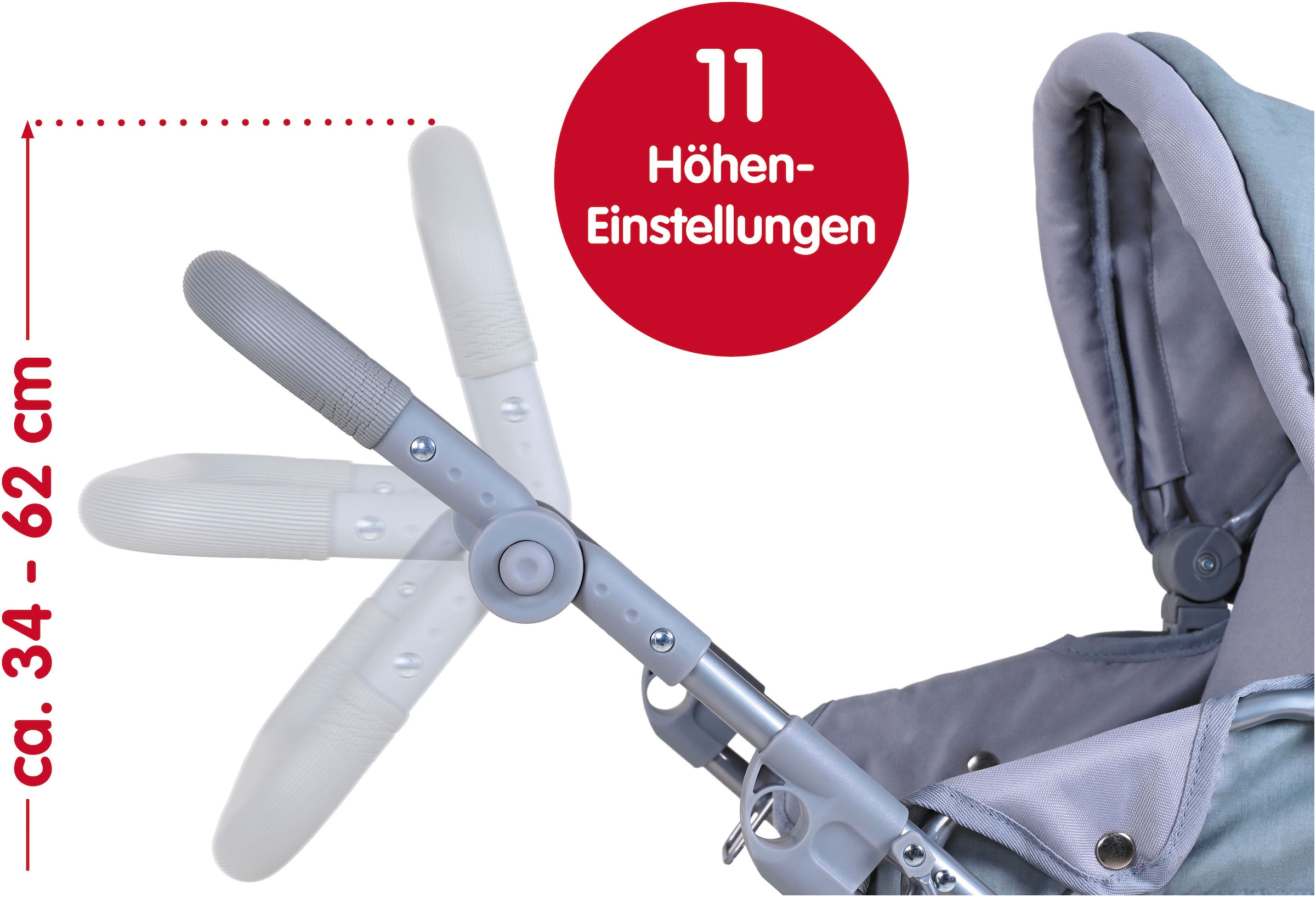 Knorrtoys® Kombi-Puppenwagen »Ruby«, mit Wickeltasche