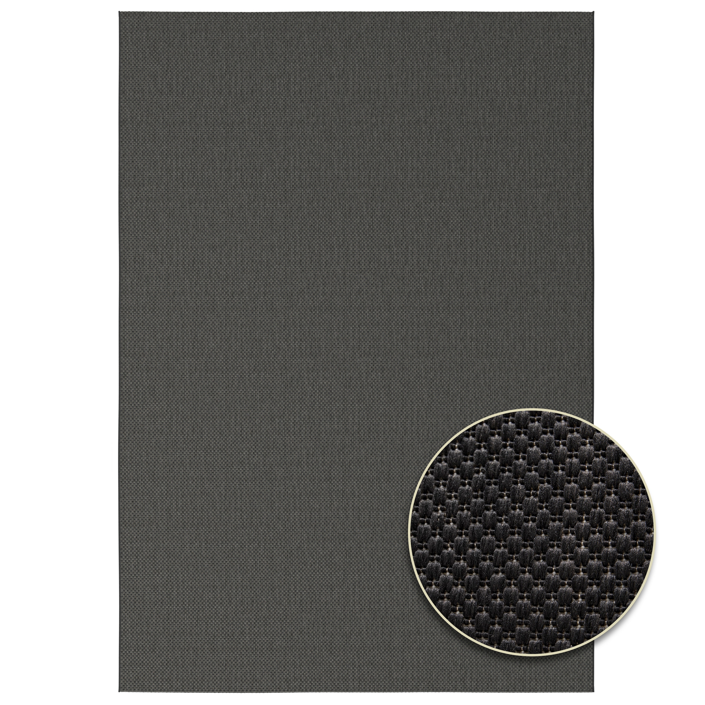 Primaflor-Ideen in Textil Teppich »Outdoorteppich ELDORADO Nero«, rechteckig, 4 mm Höhe, Flachgewebe, meliert, In- und Outdoor geeignet, wasserfest
