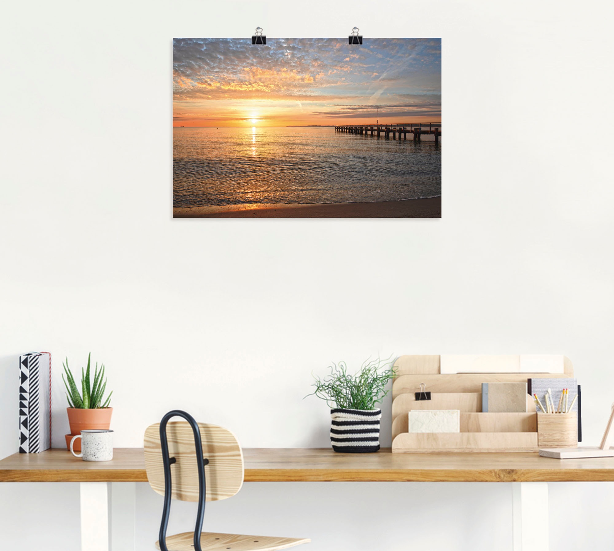 Artland Wandbild "Früh morgens an der Ostsee", Bilder vom Sonnenuntergang & günstig online kaufen