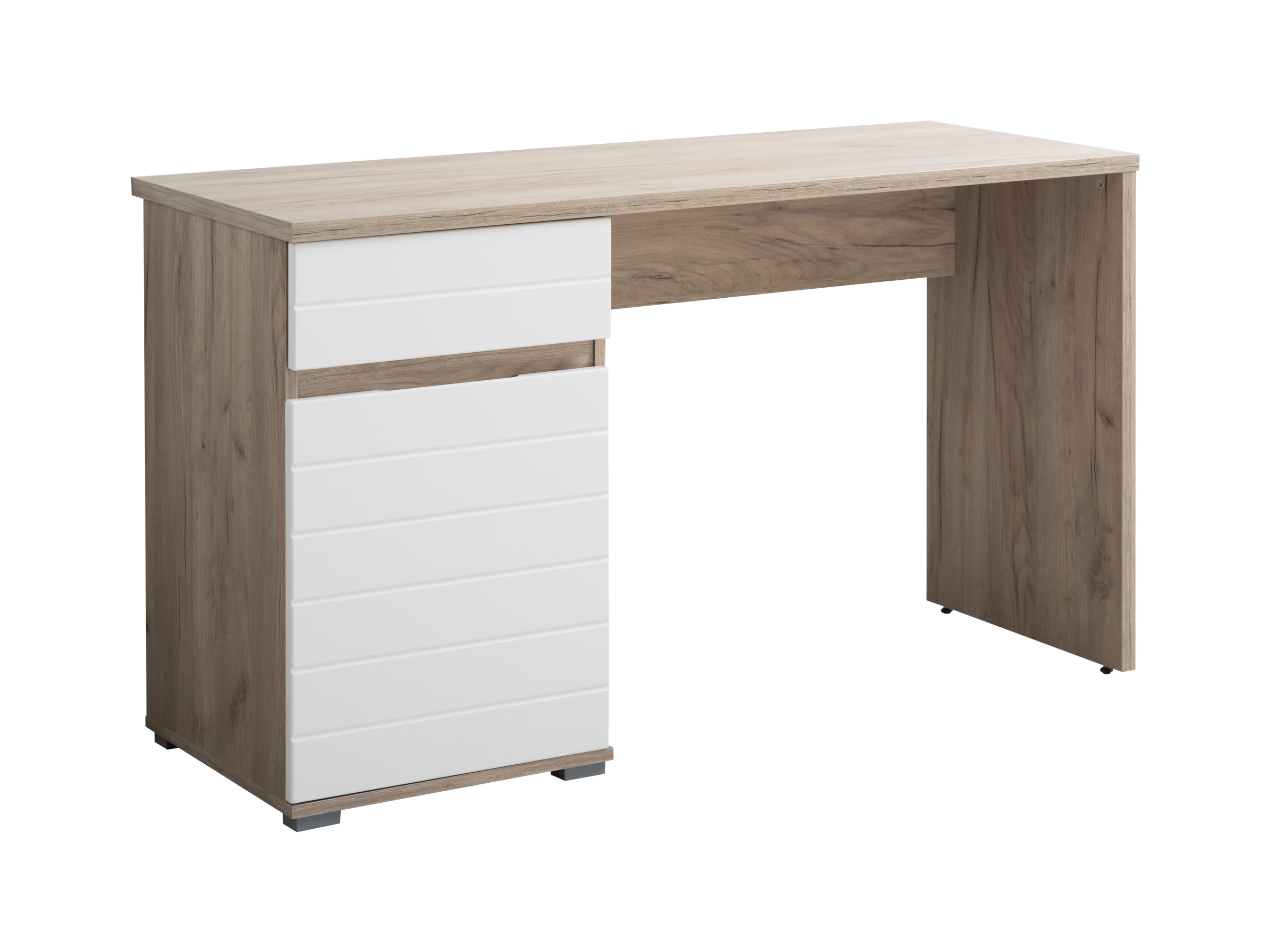 Home affaire Schreibtisch "Elan" Breite 130 cm, Front in Rillenoptik, grifflos, ABS-Schutzkanten