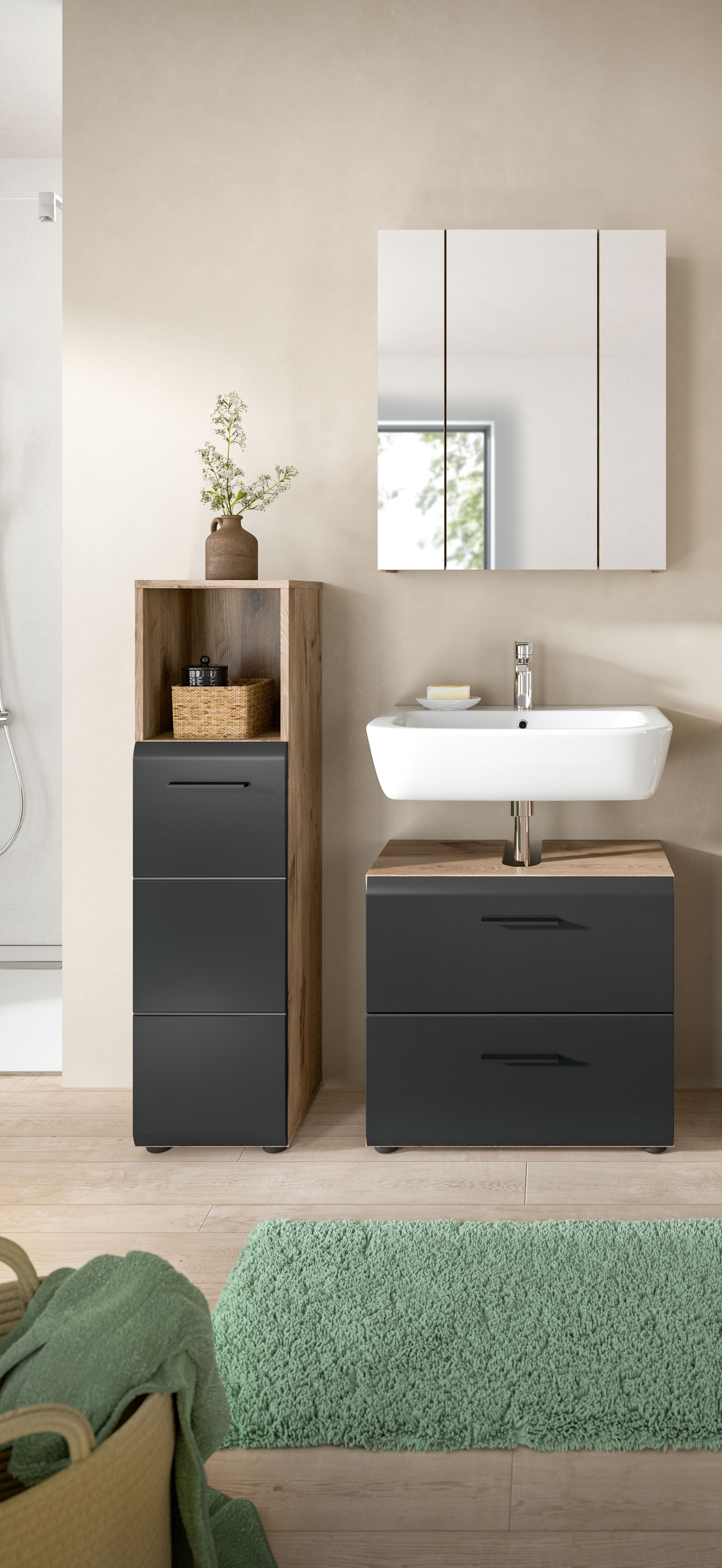 INOSIGN Badmöbel-Set "FLORENZ, TOPSELLER, 3-teilige Badkombination, hochwer günstig online kaufen