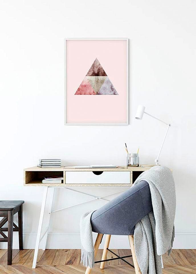 Komar Poster »Triangles Top Red«, Formen-Kunst, (1 St.), Kinderzimmer, Schlafzimmer, Wohnzimmer