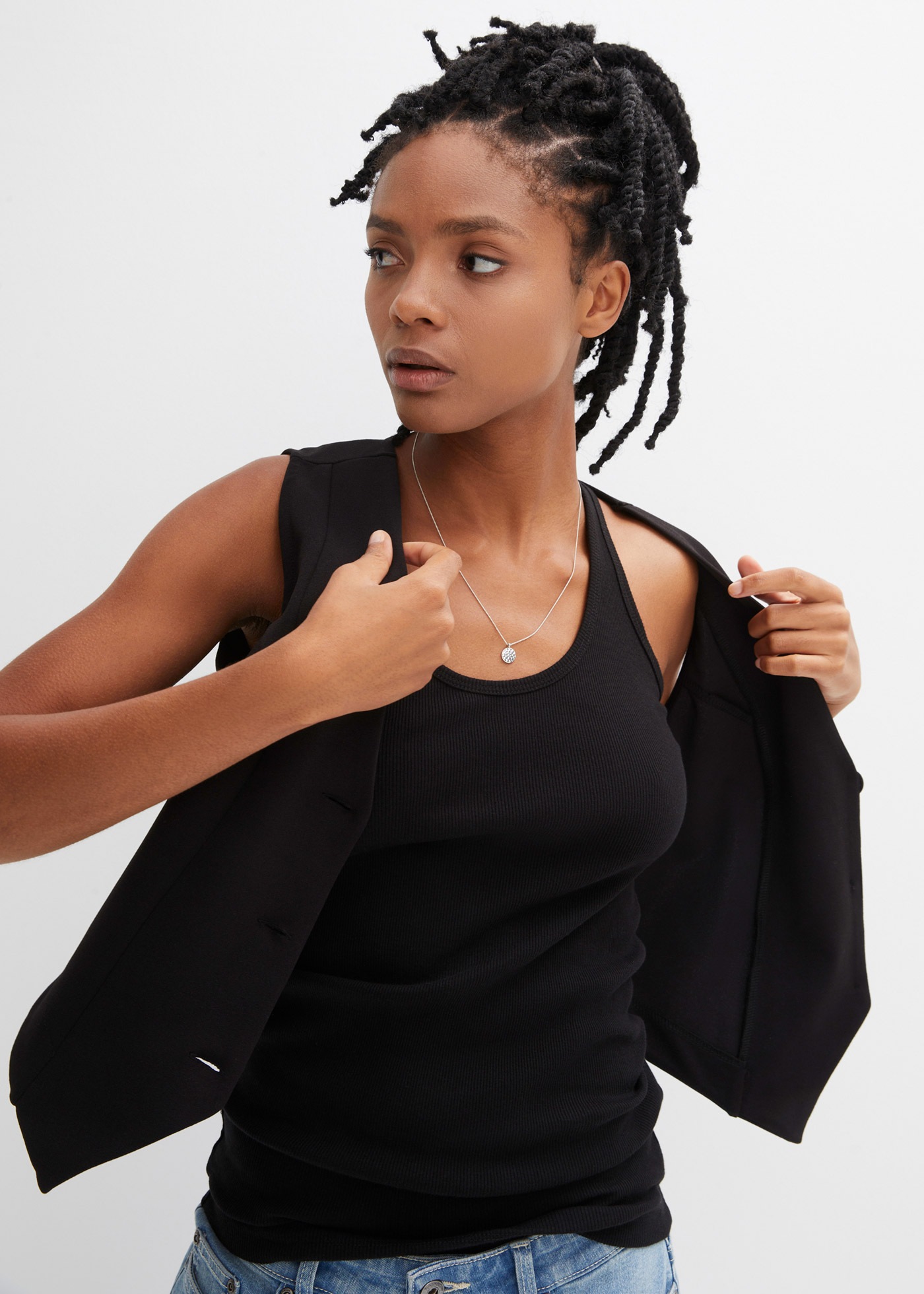 bonprix Tanktop Packung, 2 Ringerrücken, Ripp-Qualität günstig online kaufen