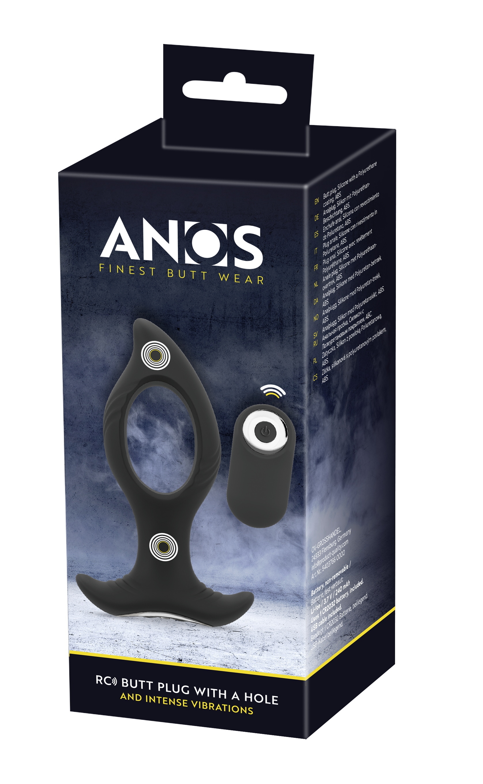 ANOS Anal-Stimulator »Analvibrator RC Butt Plug with a Hole« ()