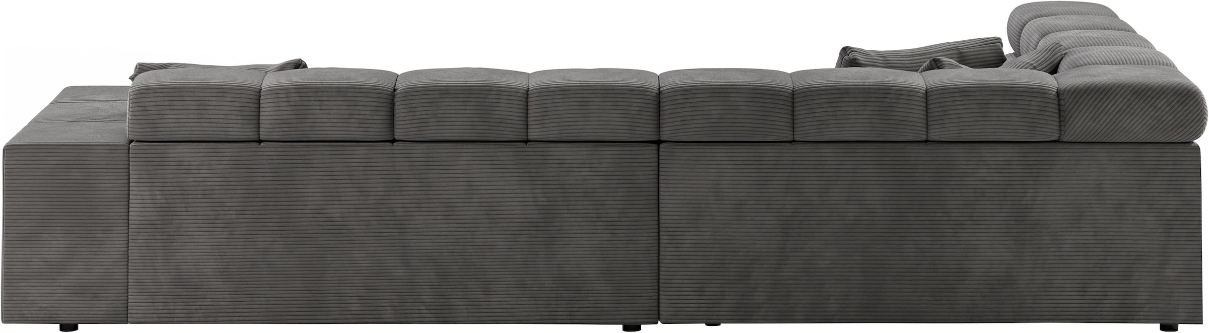 INOSIGN Ecksofa »Ancona incl. Kopfteilverstellung, Breite 319cm, L-Form«, wahlweise motorische Sitztiefenverstellung, auch in Cord + Easy Care