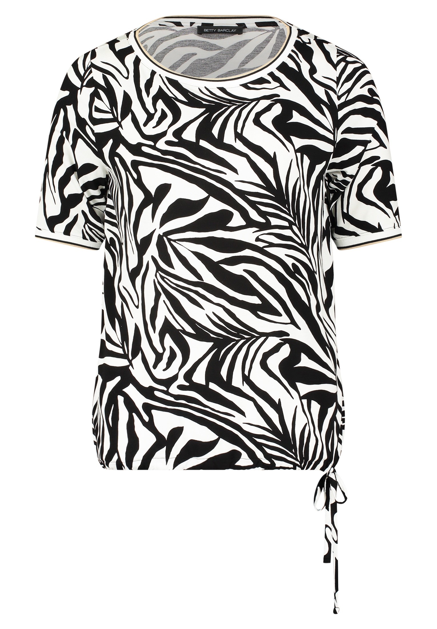 Betty Barclay Kurzarmshirt »Betty Barclay Damen Casual-Shirt mit Tunnelzug«, (1 tlg.), Rippbündchen