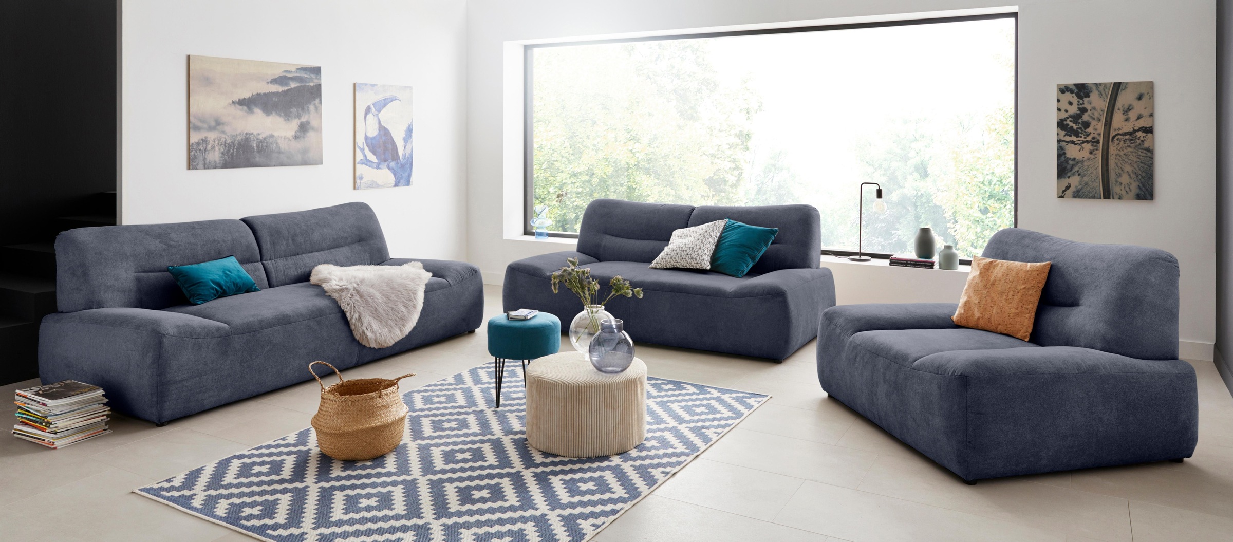 DOMO collection Sessel »Cesena modern, elegante flache Armlehnen, komfortabel«