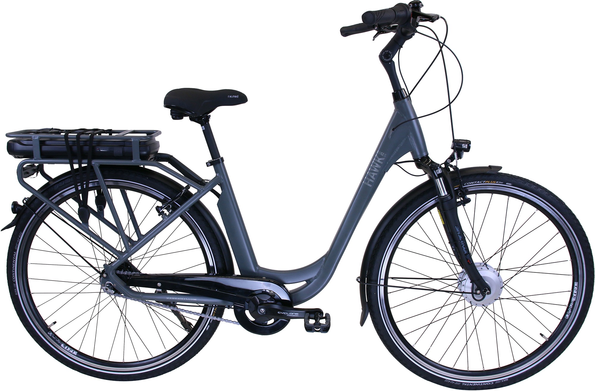 HAWK Bikes E-Bike »HAWK eCity Wave BAFANG«, 7 Gang, Shimano, Nexus 7G, Frontmotor 250 W