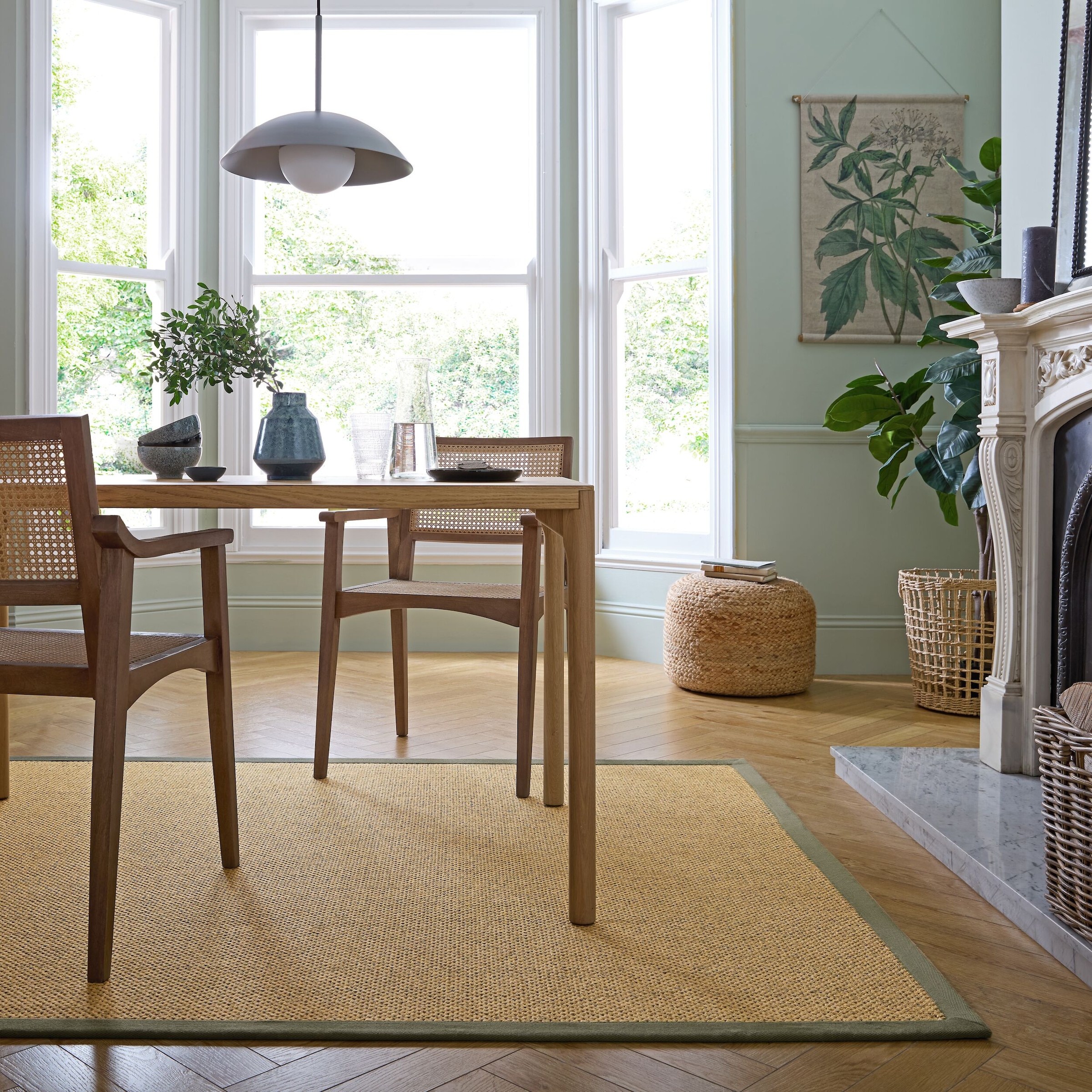 FLAIR RUGS Teppich »Sisal Look«, rechteckig, 6 mm Höhe, Sisal Look Border Indoor Outdoor Bodenläufer Teppich